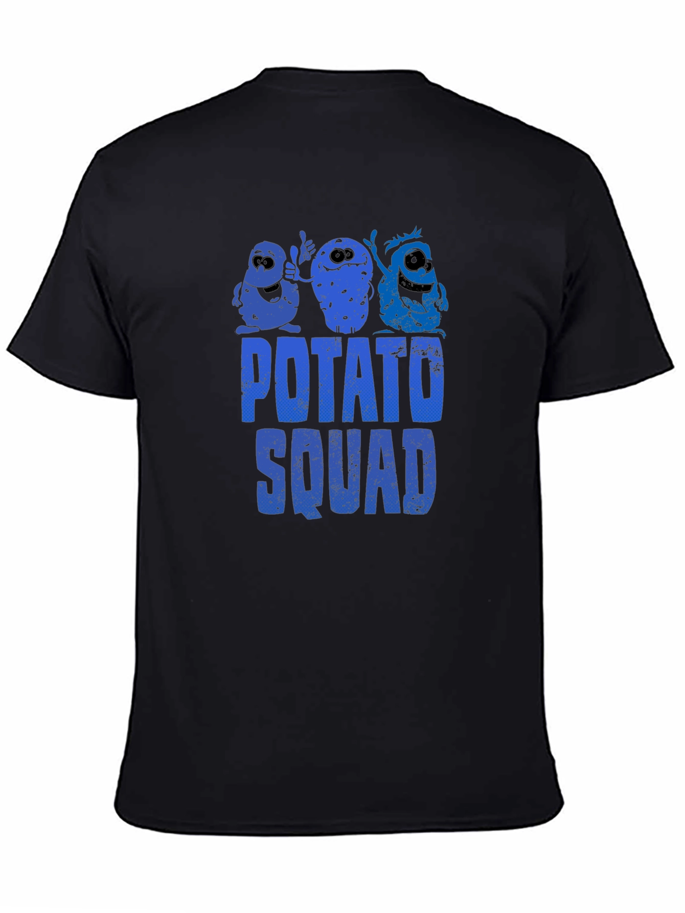 Black Potato Squad T-Shirt - Funny Cartoon Graphic Tee view 4