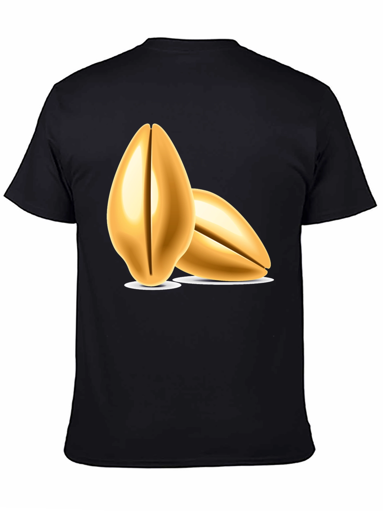 Black Peanut Graphic T-Shirt - Black Cotton Tee view 4