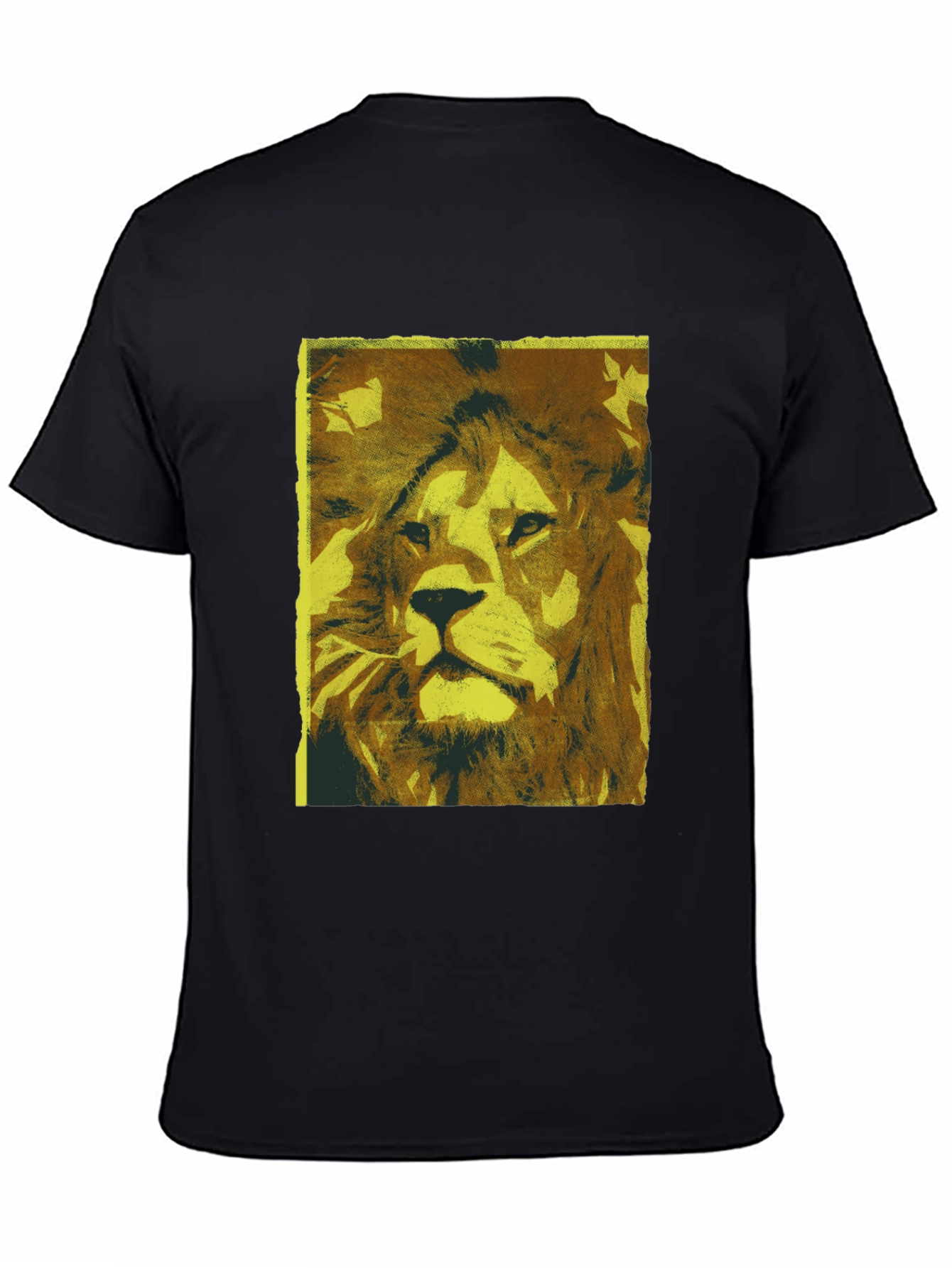 Black Lion Graphic Print Black T-Shirt view 4