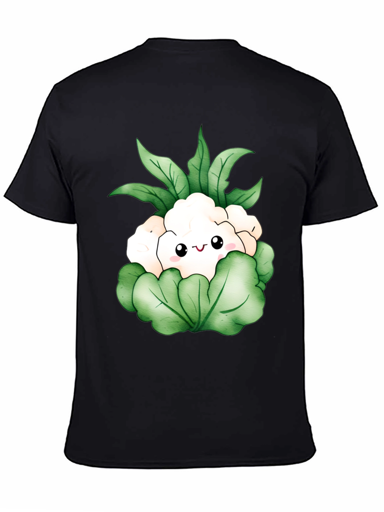 Black Kawaii Cauliflower Graphic Tee view 4