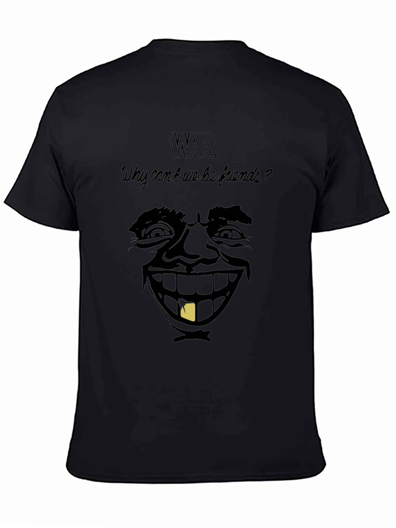 Black War Why Can't We Be Friends T-Shirt view 4