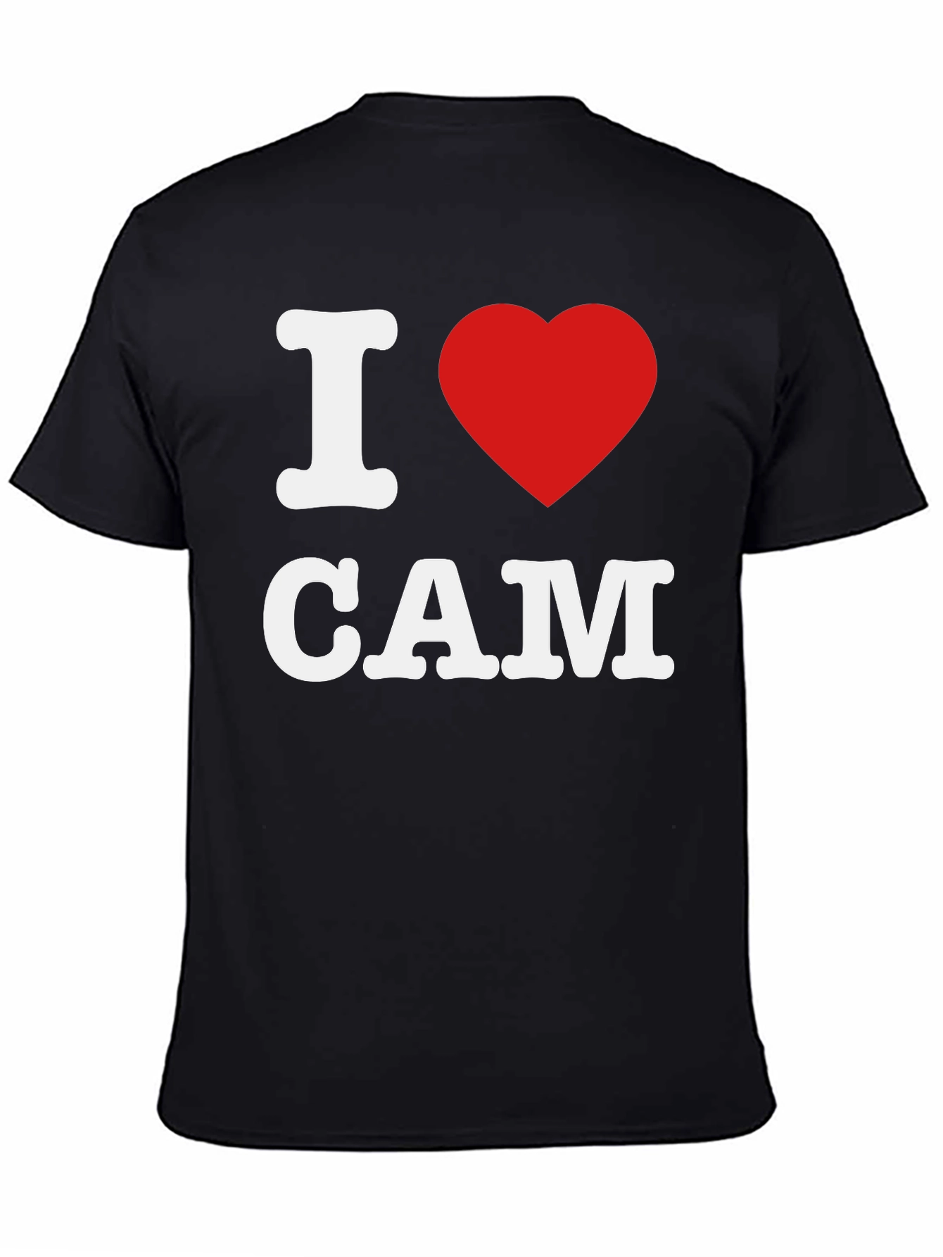 Black I Heart Cam T-Shirt view 4