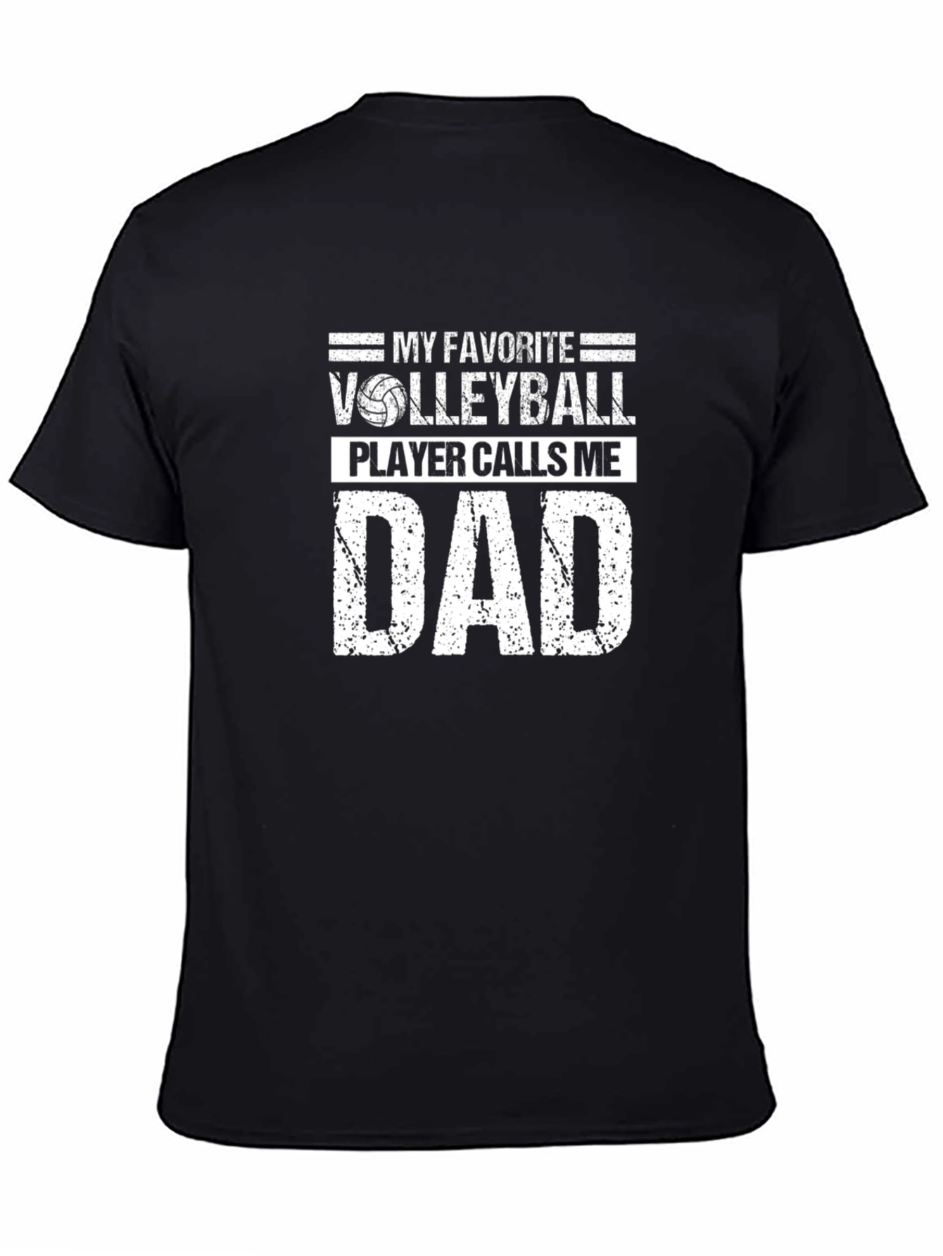 Black Volleyball Dad T-Shirt - Gift for Volleyball Dads view 4
