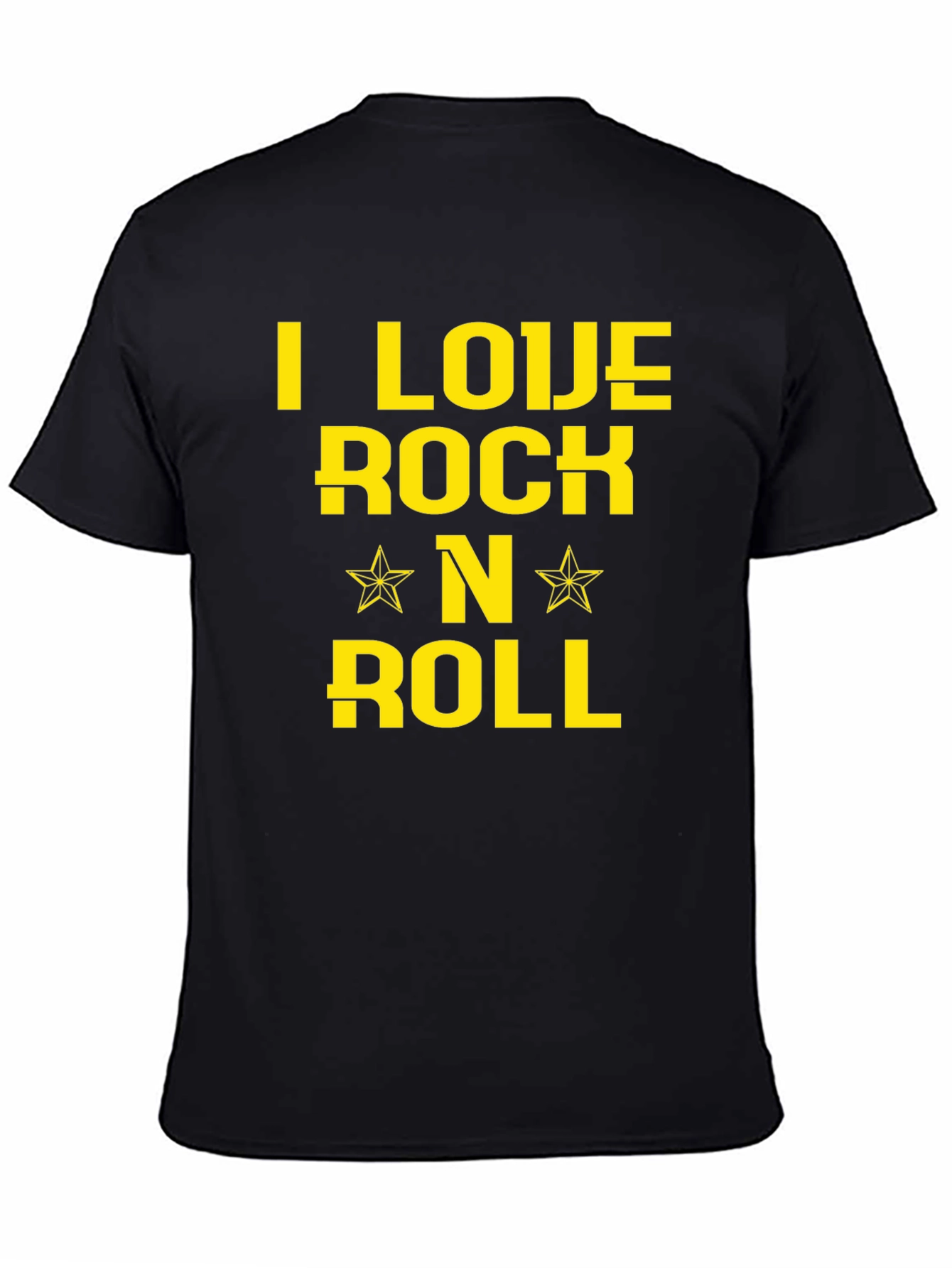 Black I Love Rock N Roll Black Graphic Tee view 4