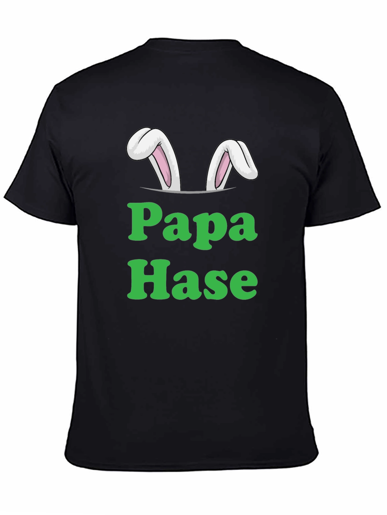 Camiseta Negra Papa Hase - Diseño Divertido de Pascua
