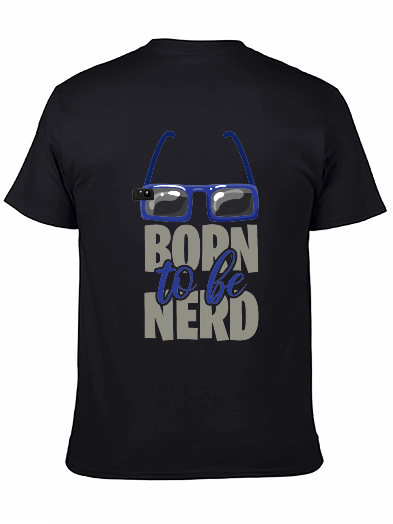 Black Born to be Nerd T-Shirt view 4