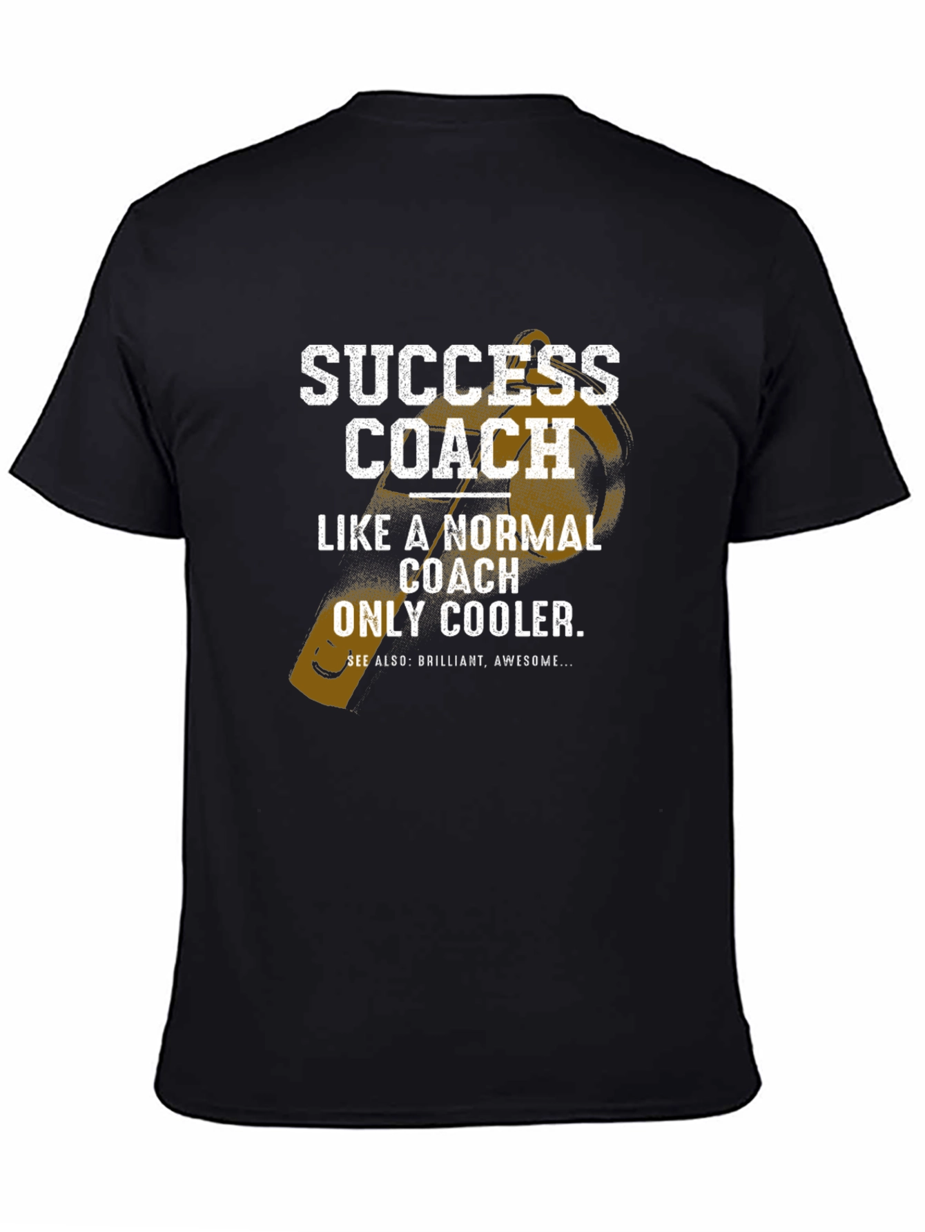 Black Success Coach T-Shirt - Funny Gift for Coaches view 4