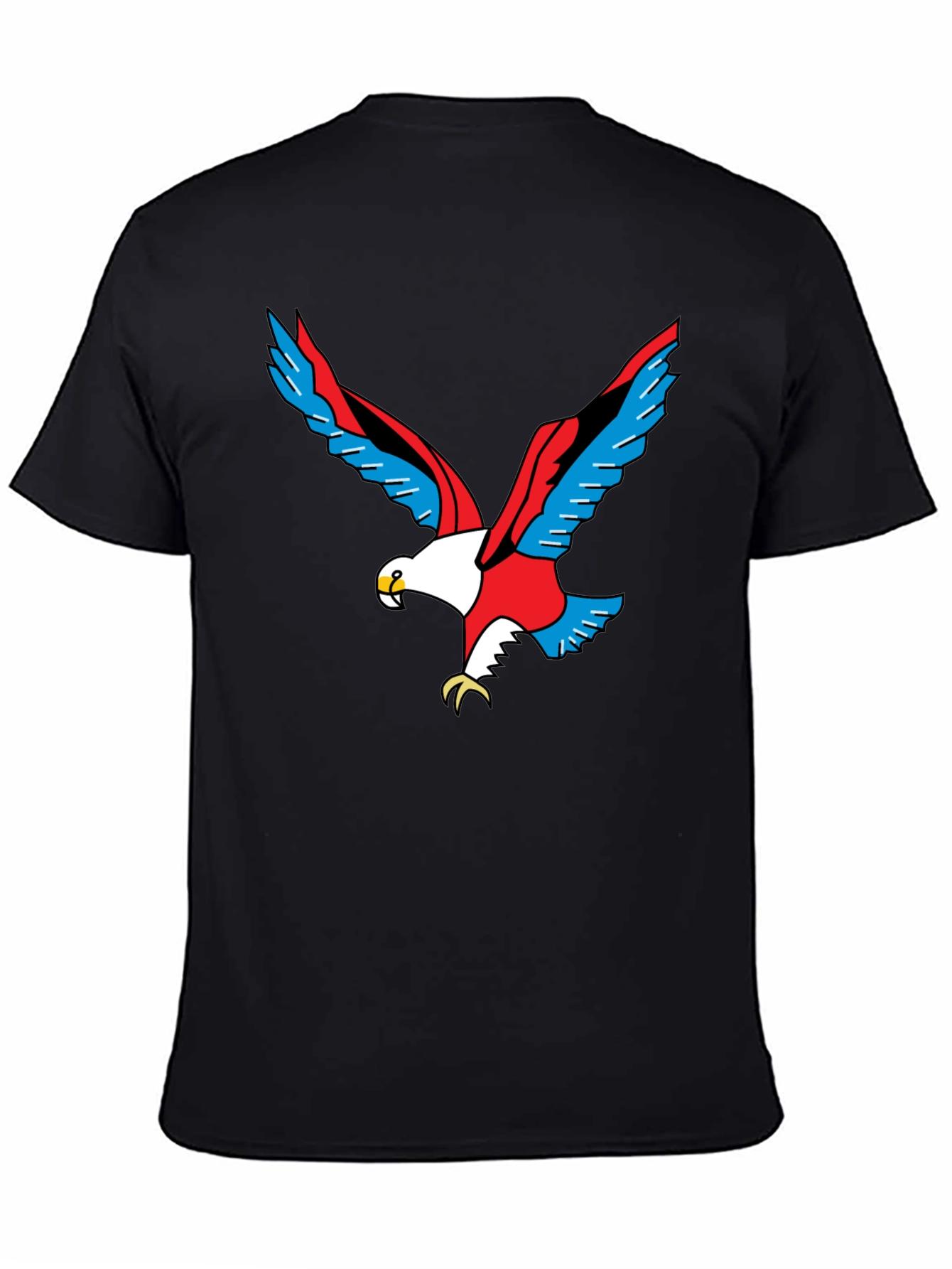 Black Bold Eagle Graphic Black T-Shirt view 4
