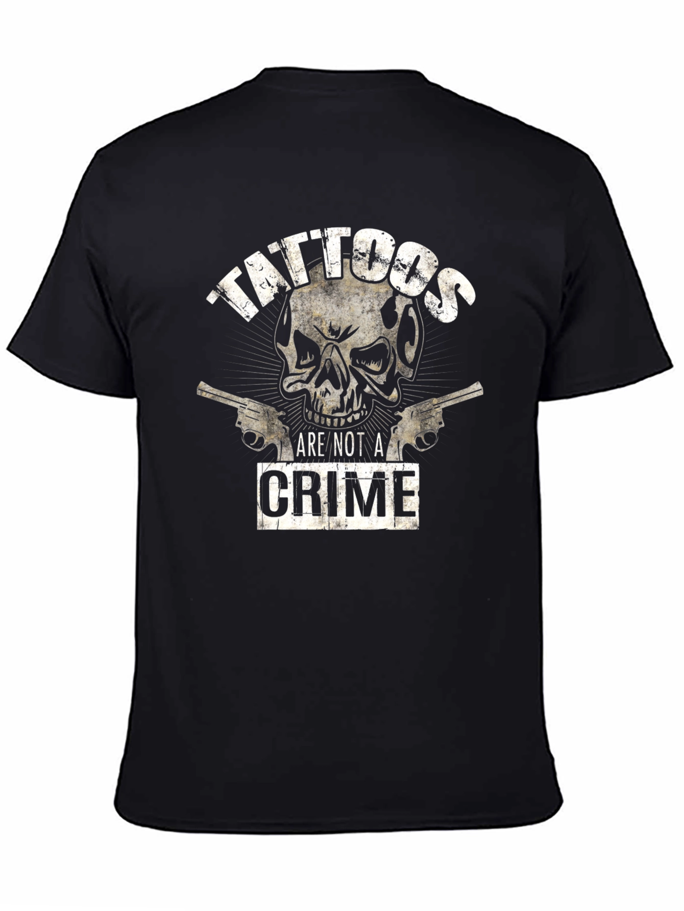 Black Tattoos are Not a Crime Graphic T-Shirt view 4