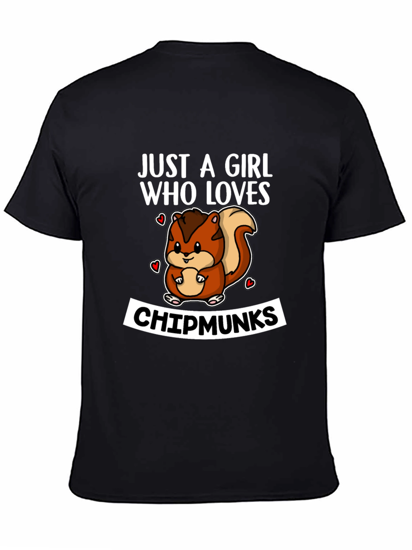 Black Girl Who Loves Chipmunks T-Shirt view 4