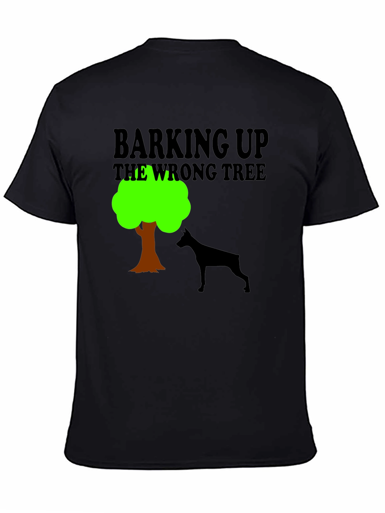 Black Barking Up the Wrong Tree Graphic Tee view 4
