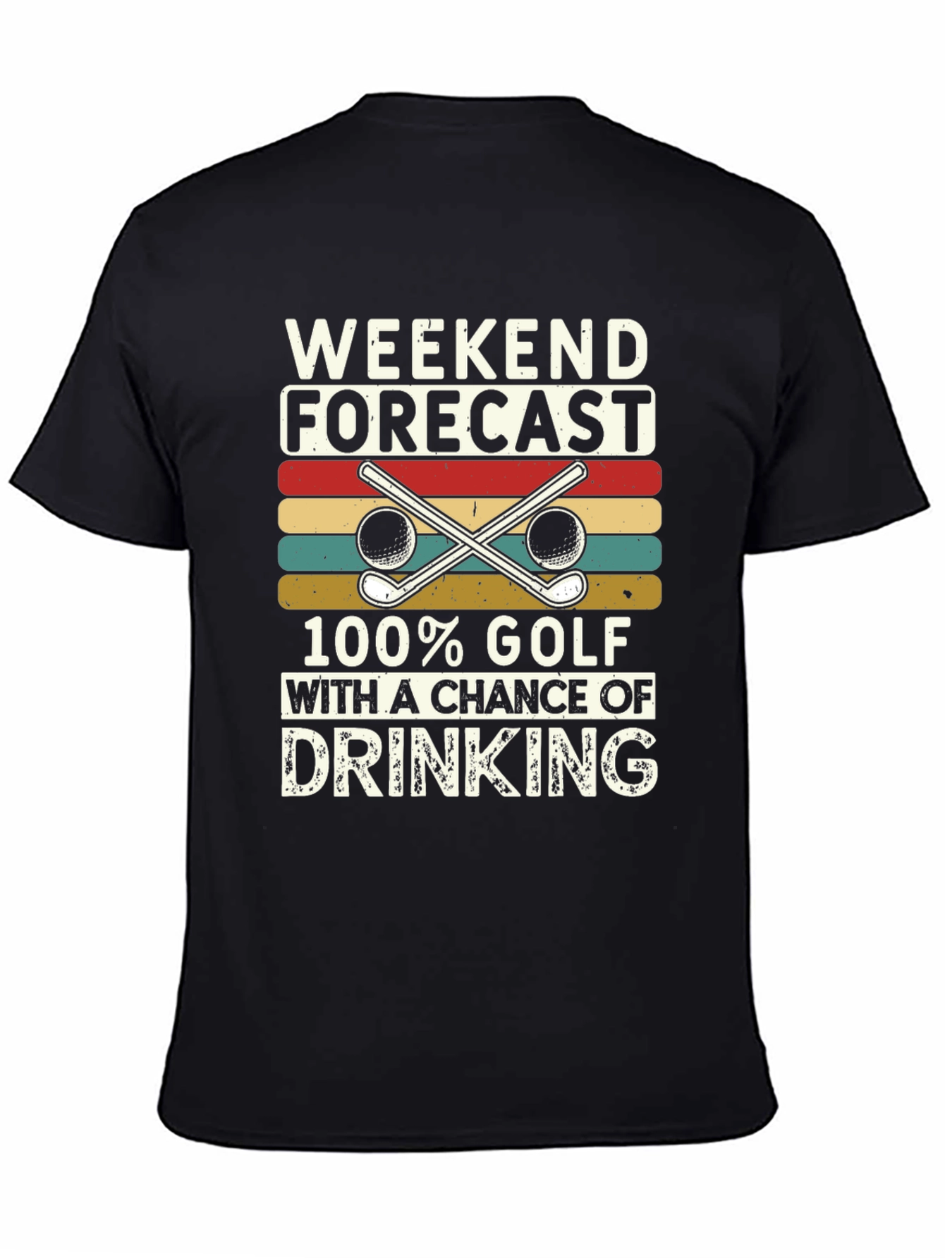 Black Weekend Forecast Golf T-Shirt view 4
