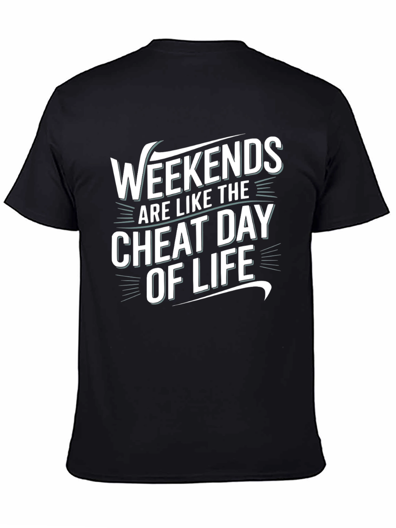 Black Weekends Cheat Day of Life Graphic Tee view 4