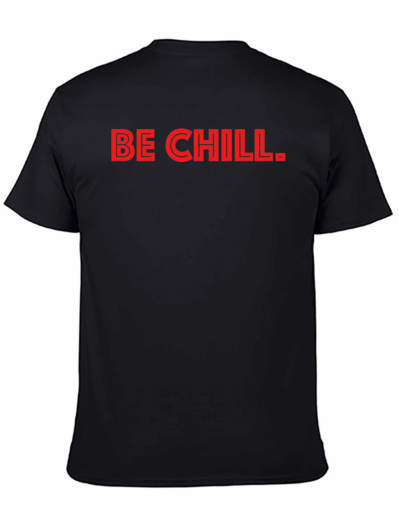 Black Be Chill T-Shirt - Mens Black Graphic Tee view 4