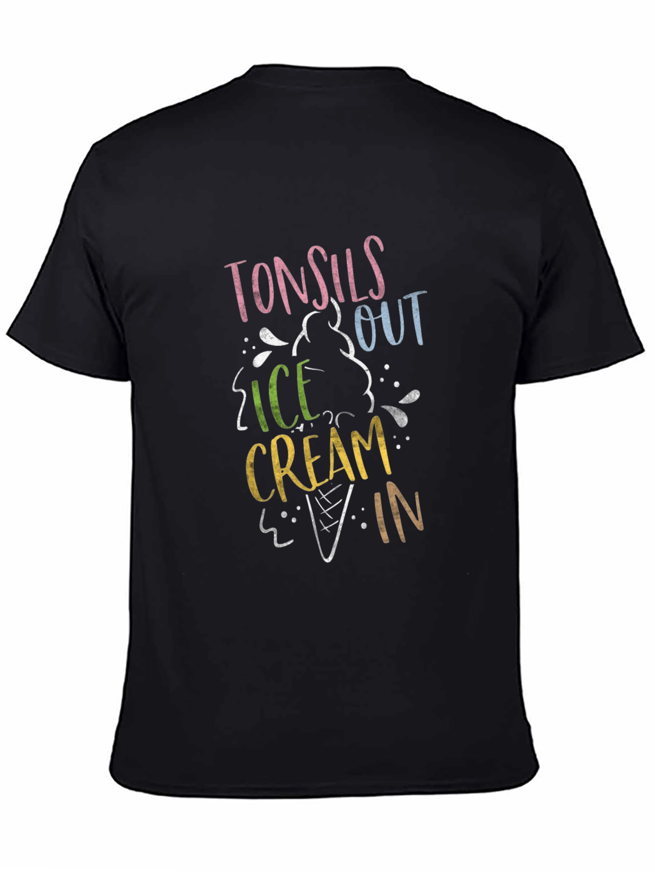 Black Tonsils Out Ice Cream In Black T-Shirt view 4