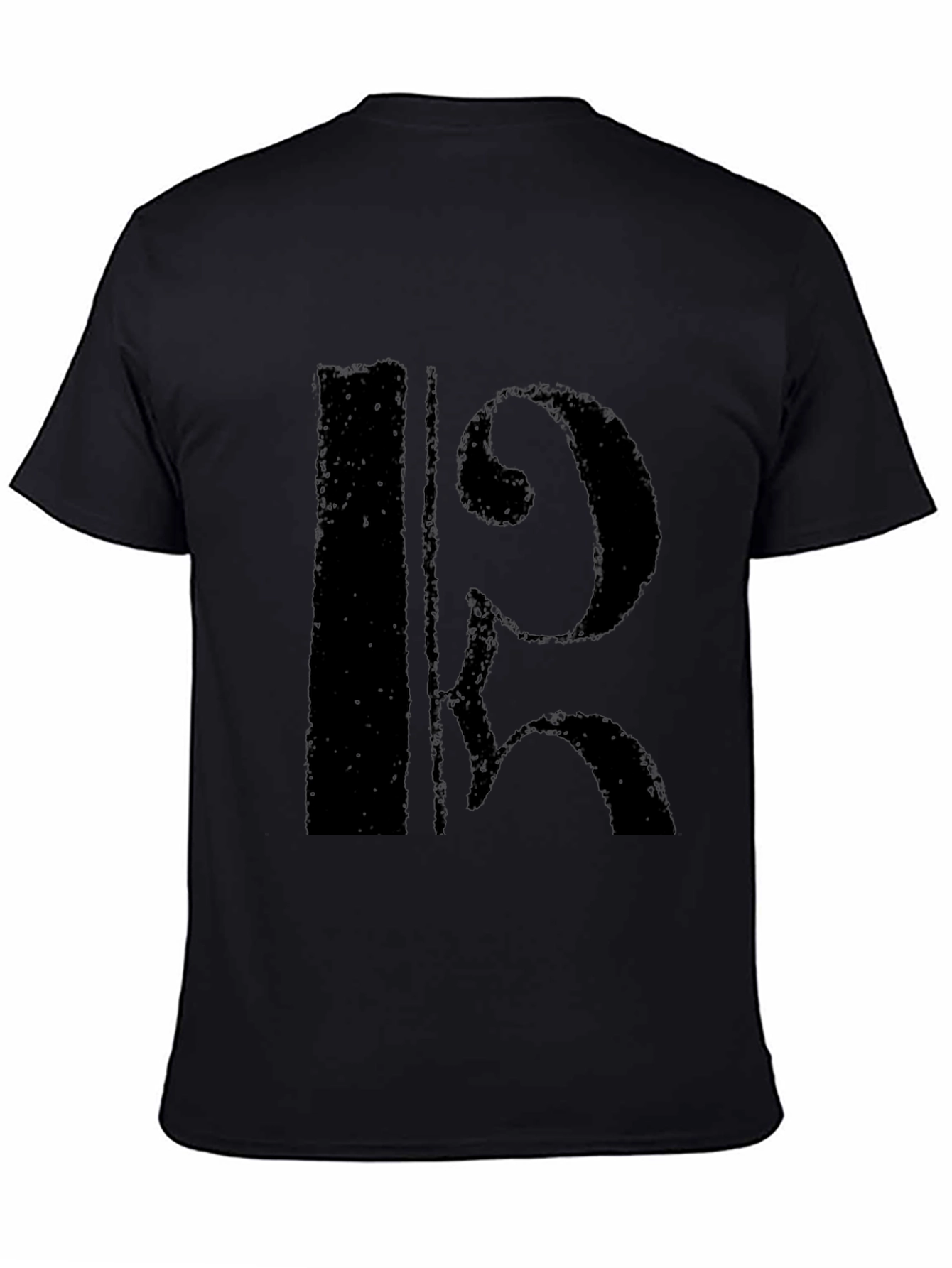Black Black Alto Clef Music T-Shirt view 4