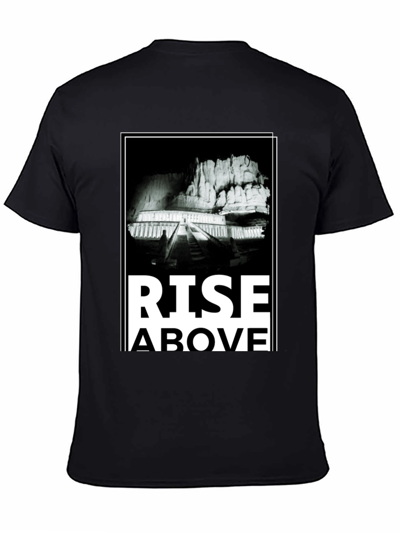 Black Rise Above Graphic Tee - Men's Black T-Shirt view 4
