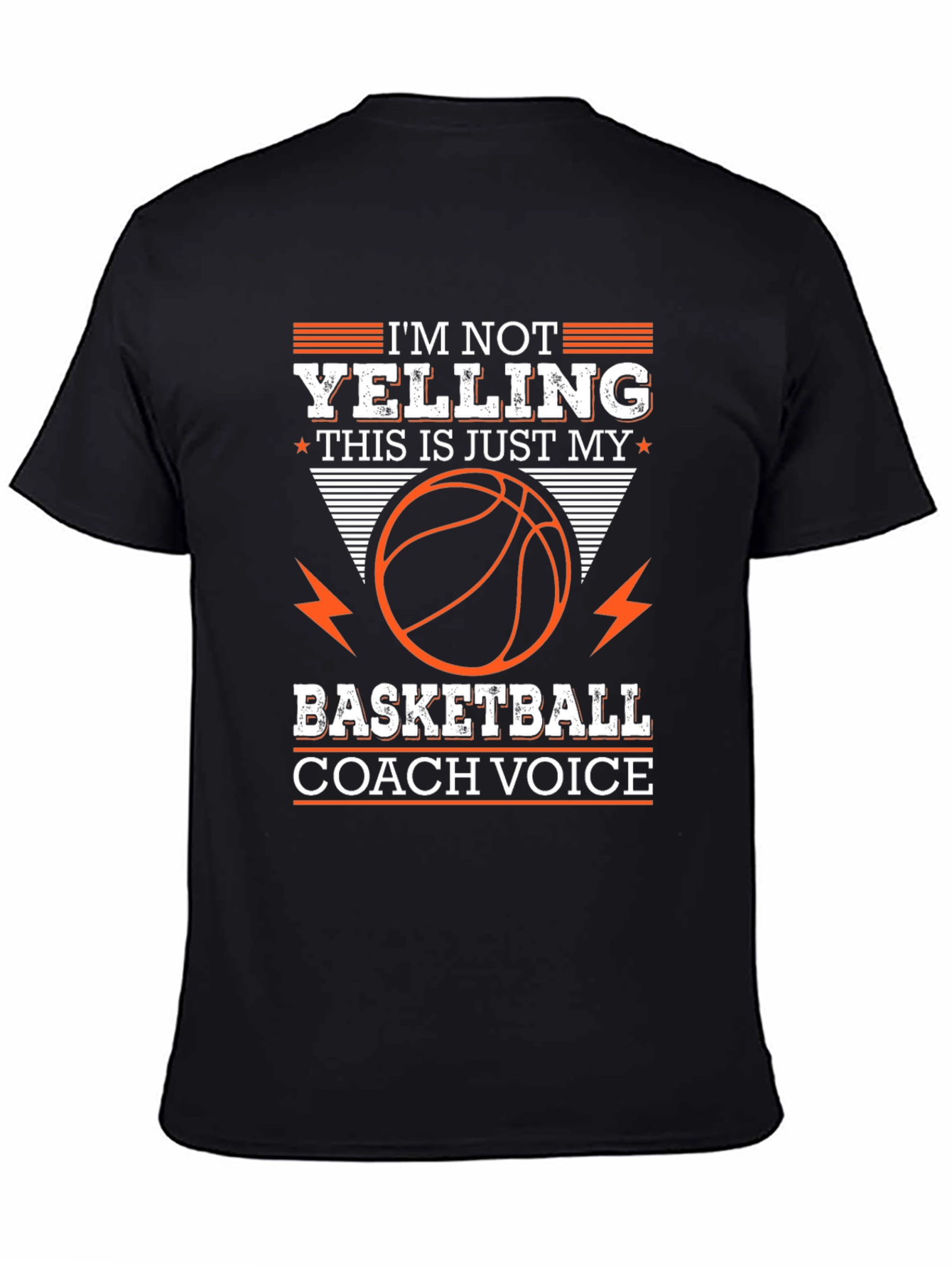 Black Basketball Coach Voice Graphic Tee view 4