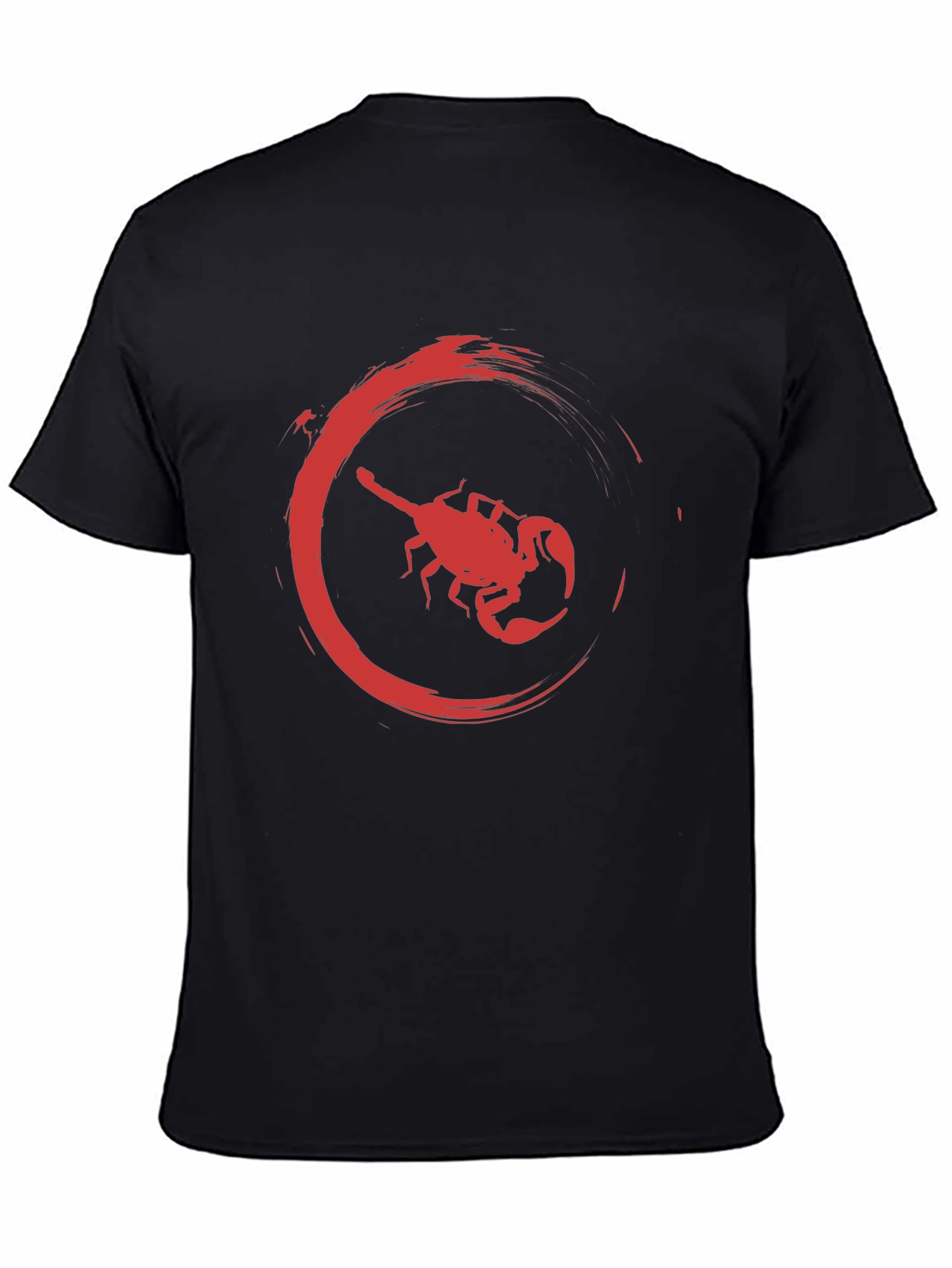 Black Red Scorpion Graphic Black T-Shirt - Bold & Stylish view 4