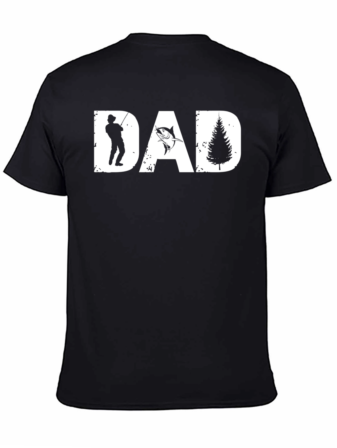 Black Dad Fishing T-Shirt - Perfect for Outdoorsy Dads! view 4