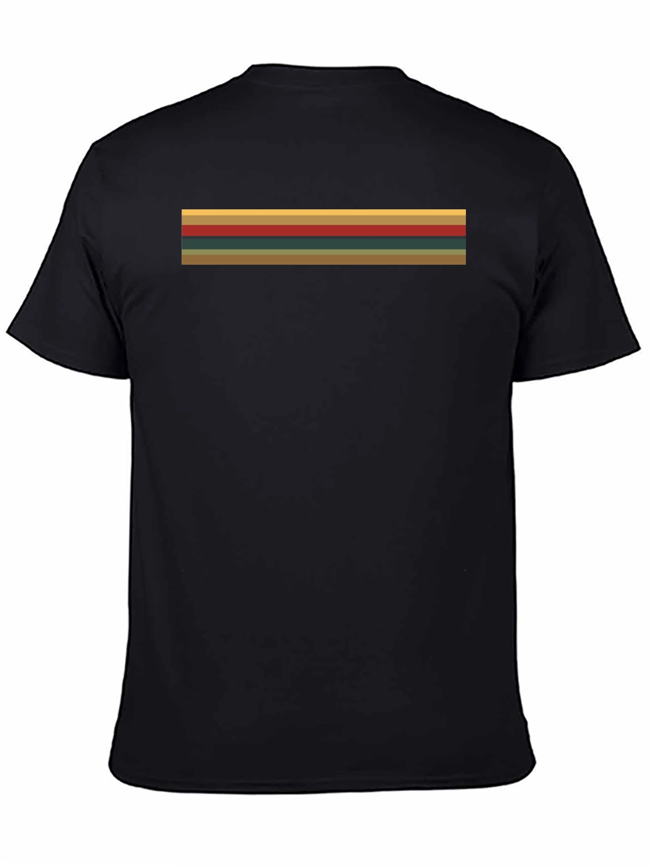 Black Retro Stripe Tee - Time Traveler Style view 4