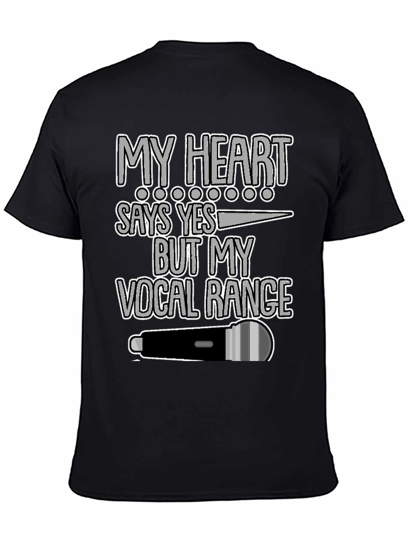 My Heart Says Yes Vocal Range Graphic T-Shirt - 4