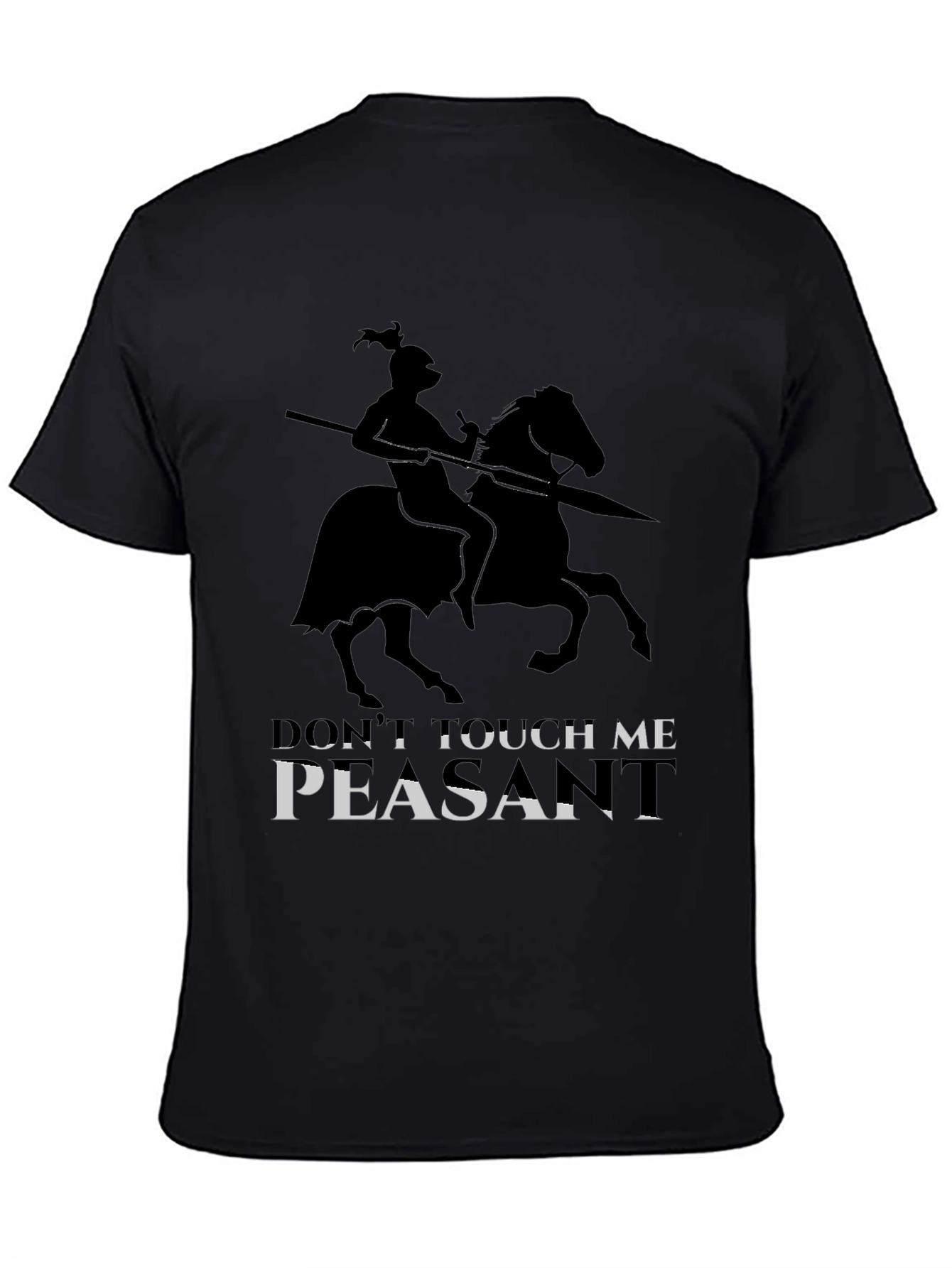 Black Don't Touch Me Peasant Black T-Shirt view 4