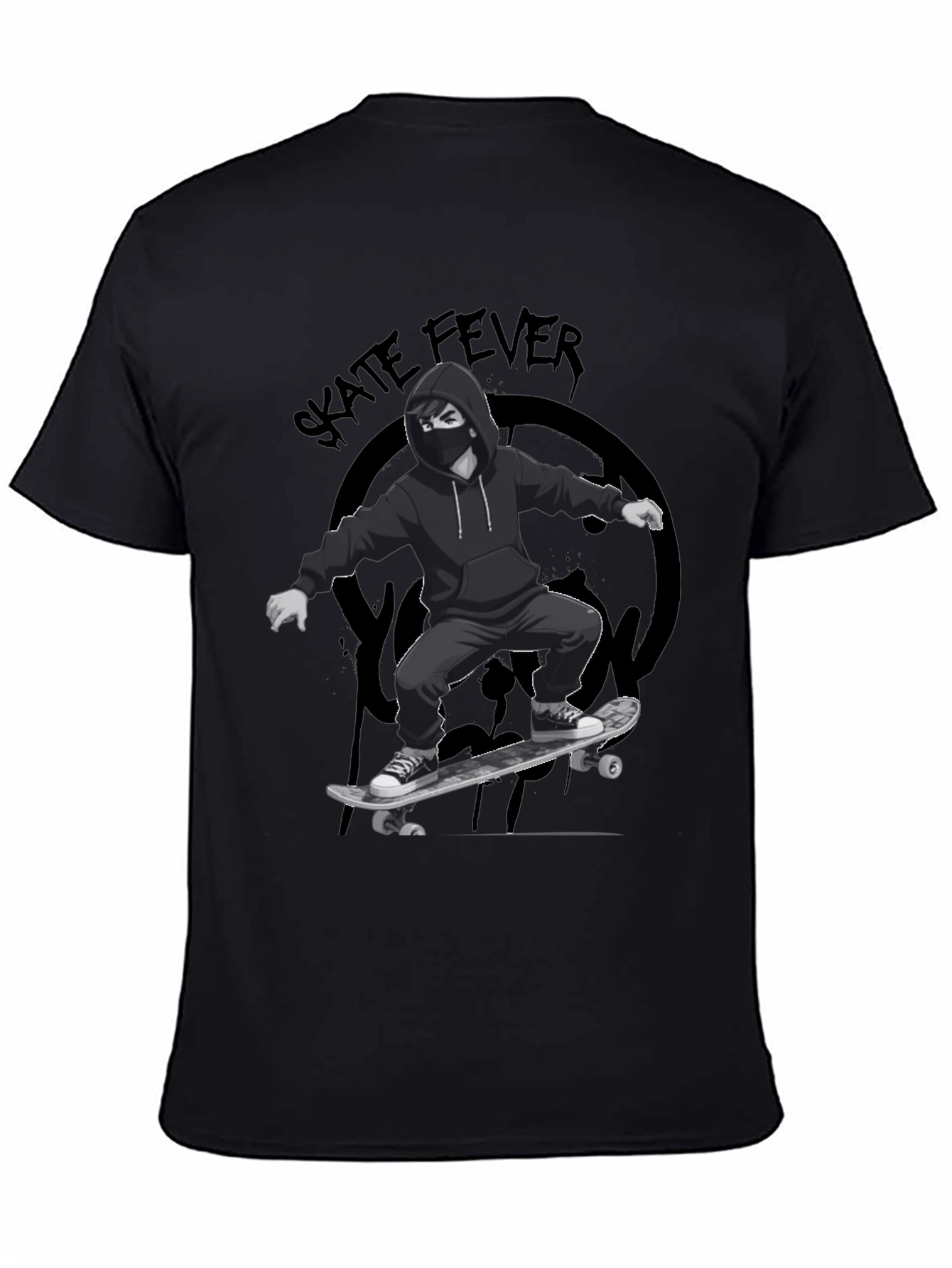 Skate Fever Graphic T-Shirt - Cool Skater Design - 4
