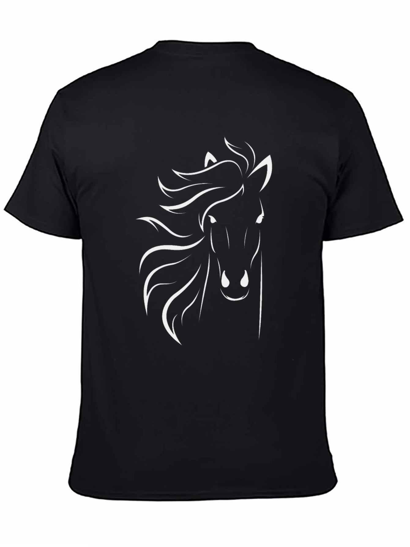 Black Horse Graphic Tee - Stylish Black T-Shirt view 4