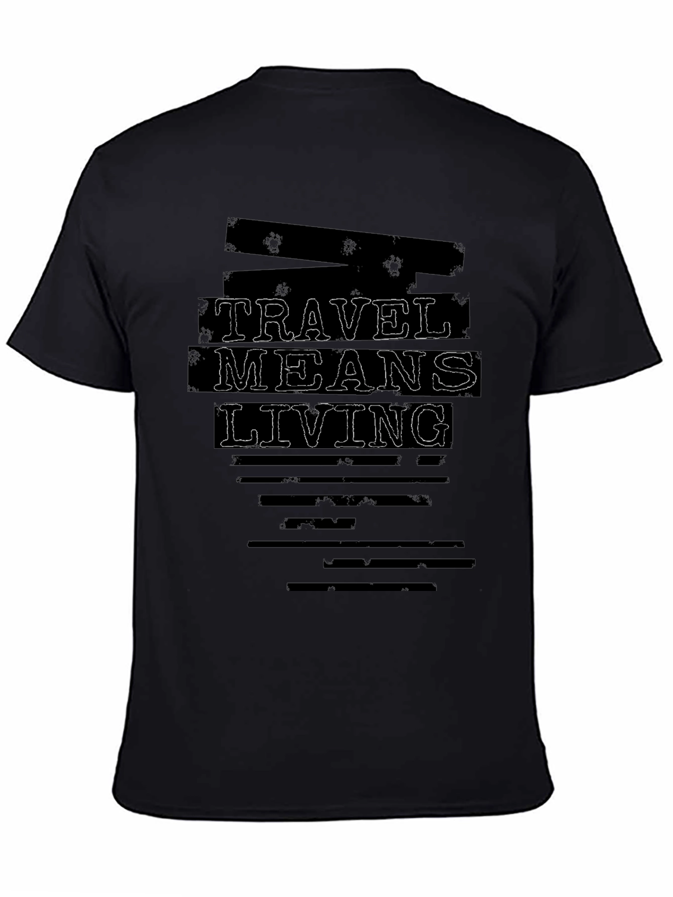 Black Travel Means Living Black Graphic Tee view 4