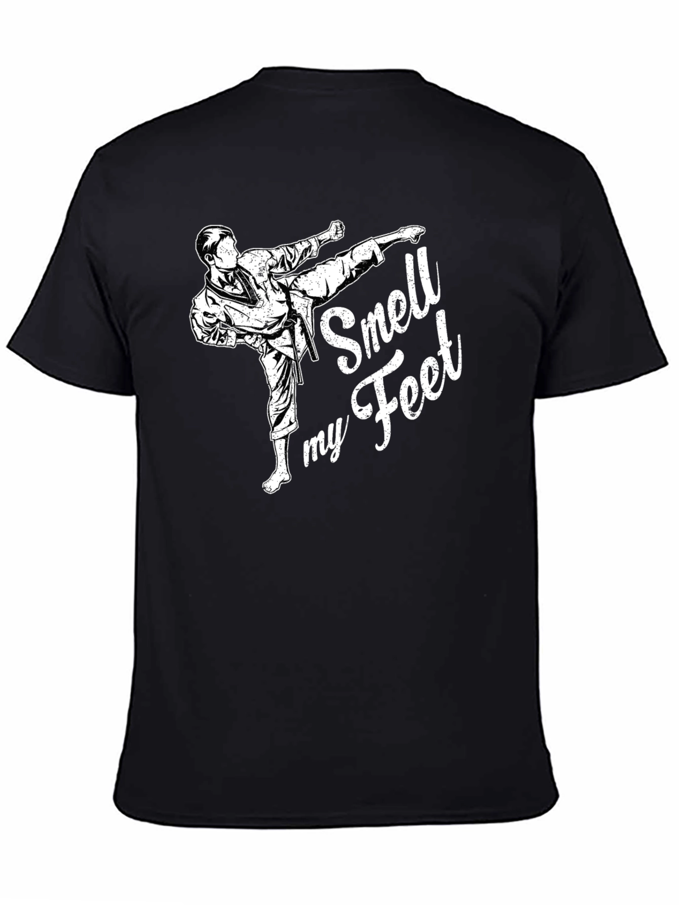Black Smell My Feet Karate T-Shirt Funny Martial Arts Tee view 4
