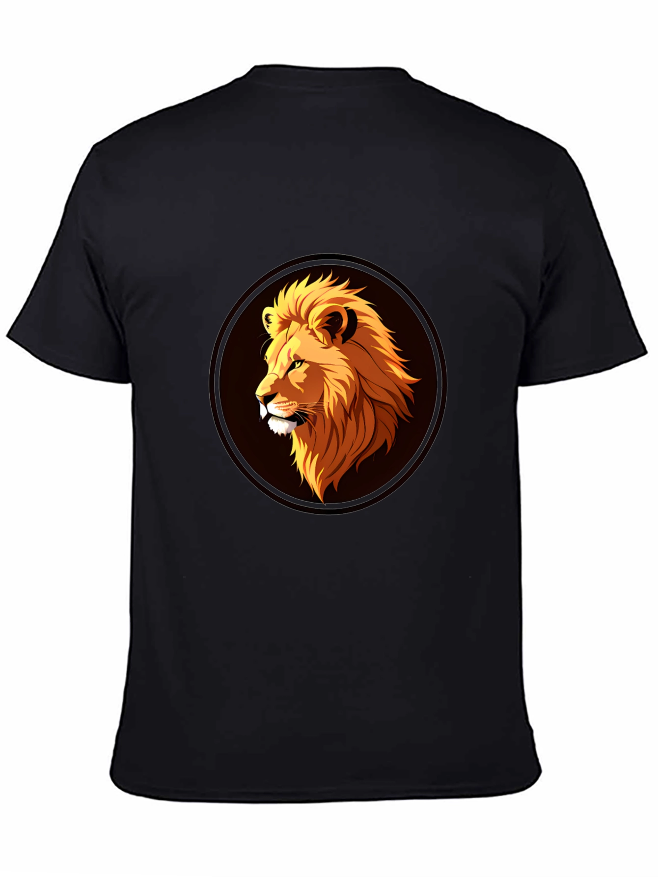 Black Lion Graphic Black T-Shirt - Stylish Men's Apparel view 4