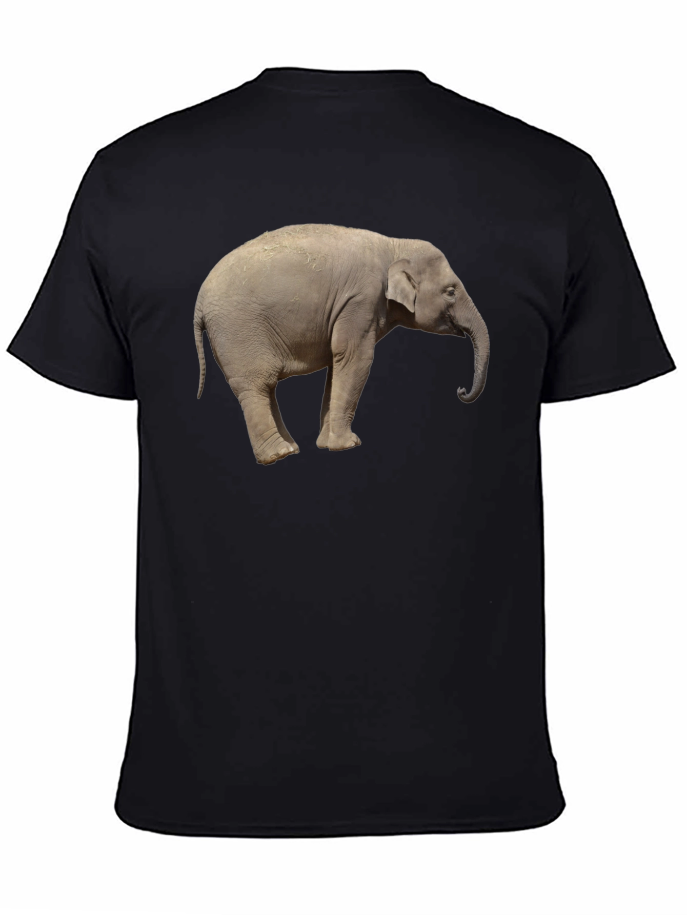 Black Elephant Graphic Tee - Cool Animal Print T-Shirt view 4