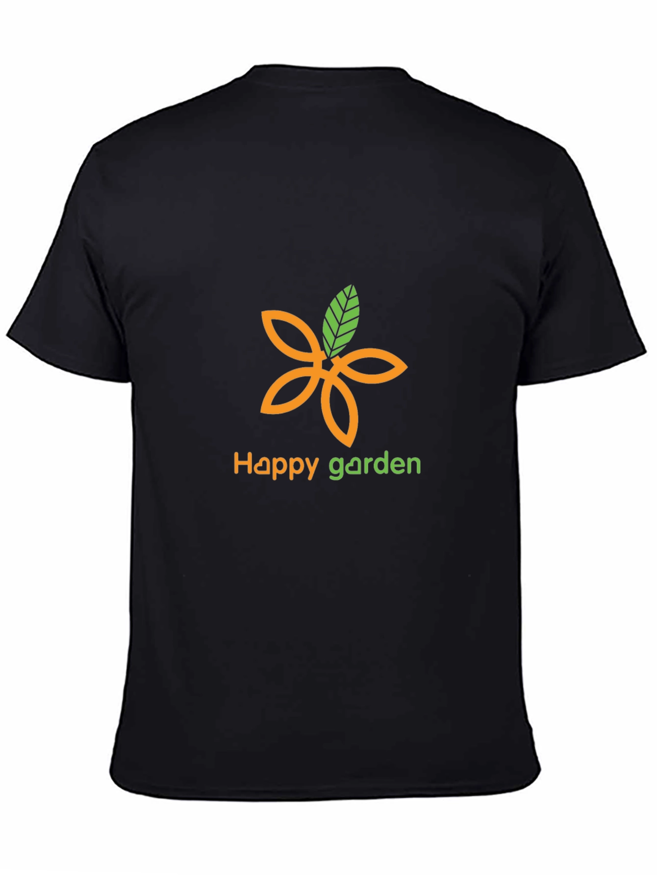 Black Happy Garden Graphic Tee - Black Cotton Blend view 4
