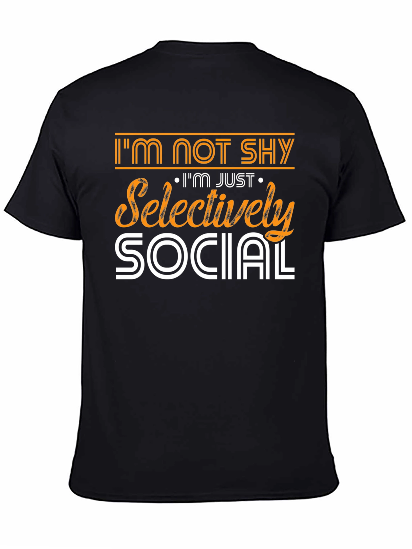 Black Selectively Social Graphic Tee view 4