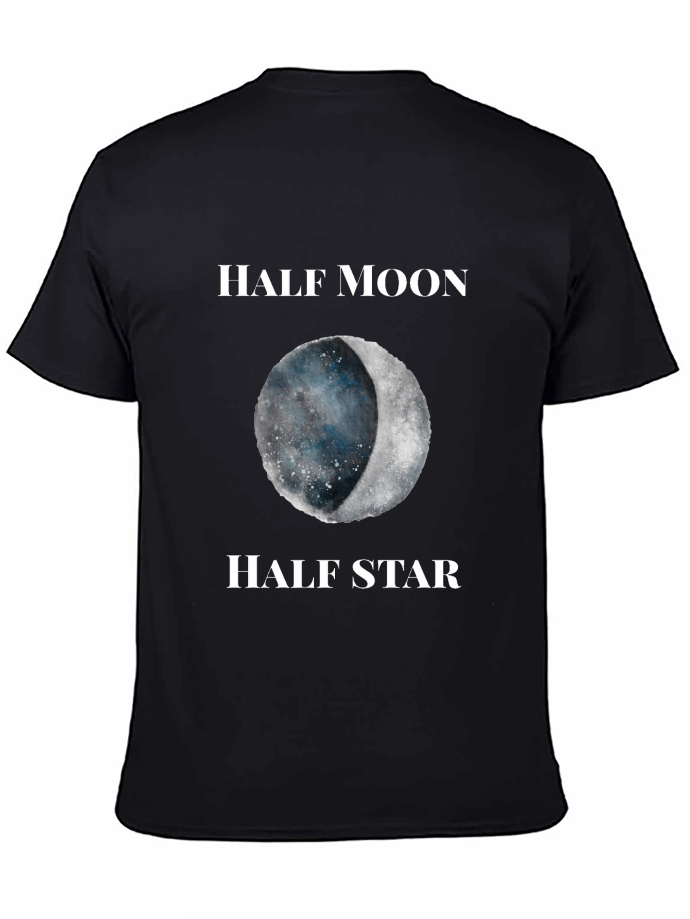 Black Half Moon Half Star Graphic T-Shirt view 4