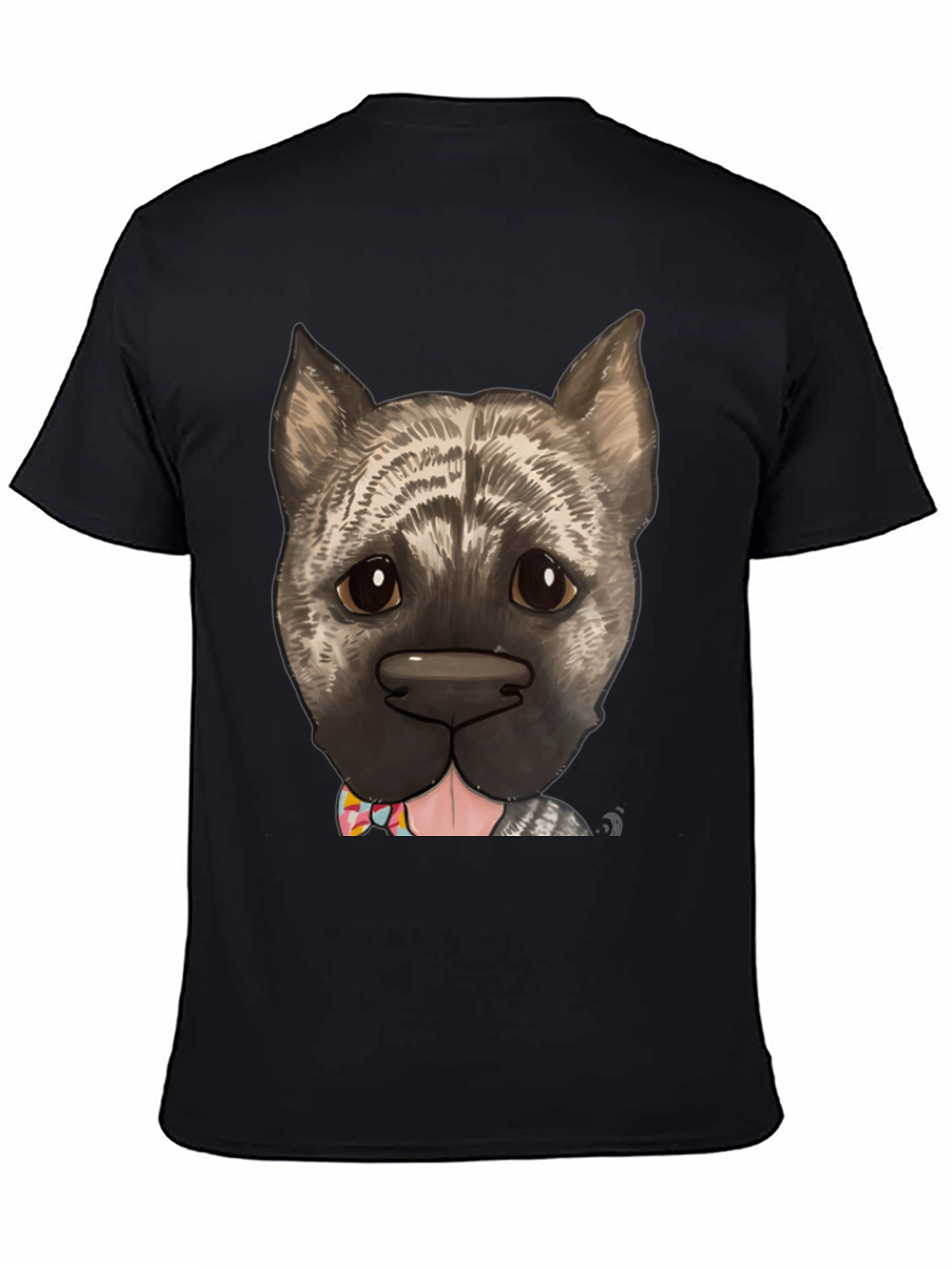 Black Dog With Bow Tie Graphic Tee view 4