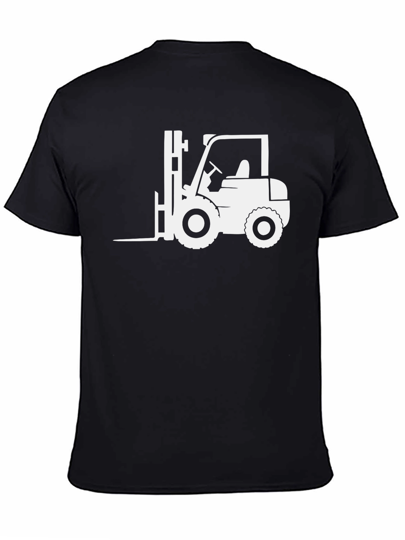 Black Forklift Graphic Tee - Cool Operator Shirt view 4