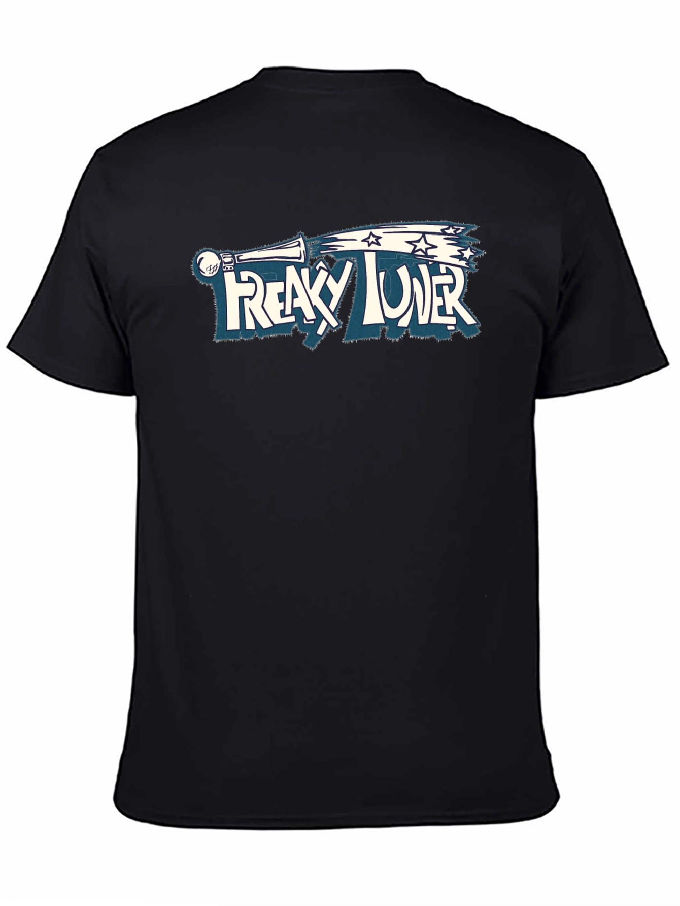 Black Freaky Tuner Graphic Black T-Shirt view 4