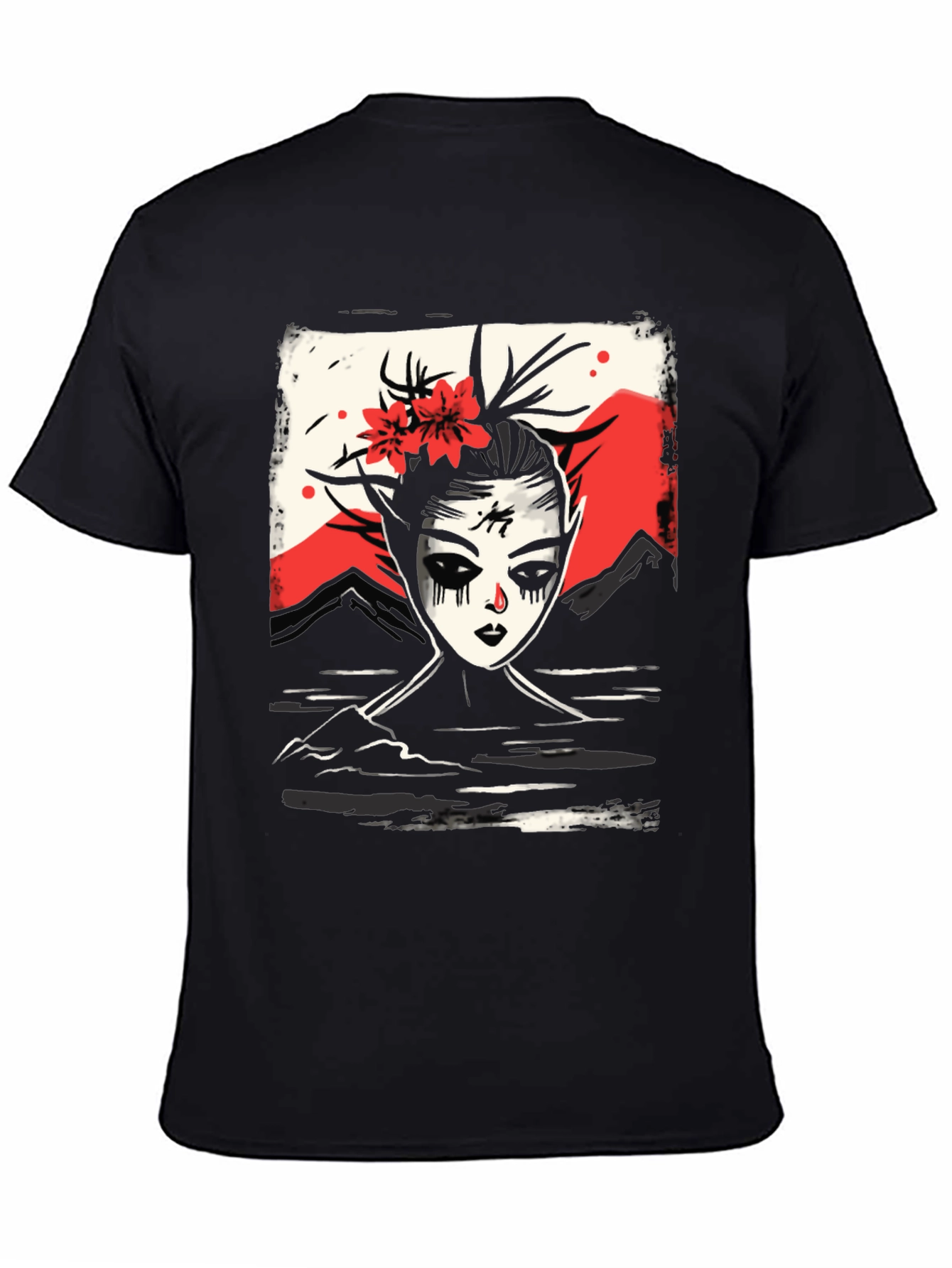 Black Mystic Mountain Woman Graphic Tee view 4