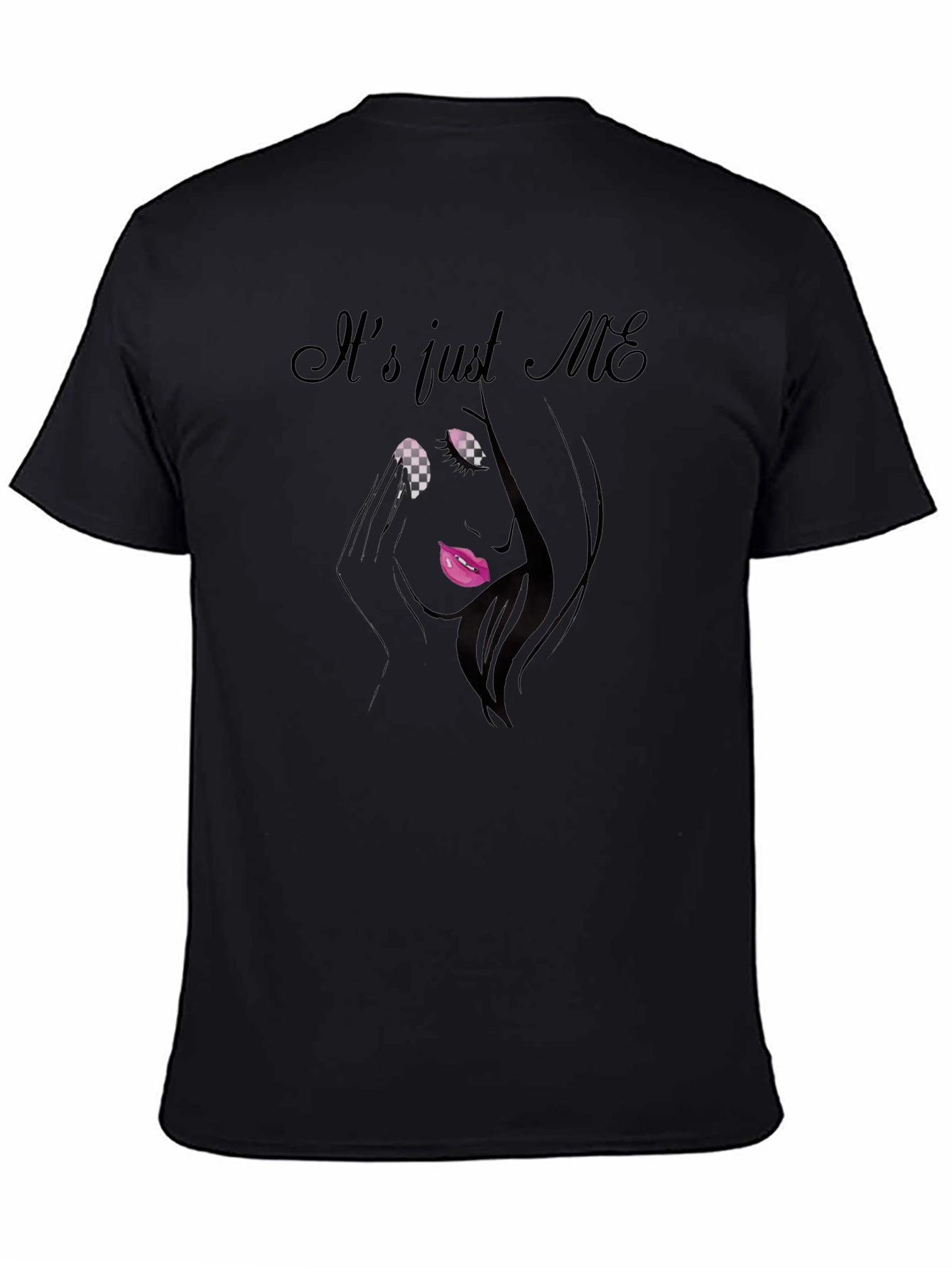 Black It's Just Me Graphic T-Shirt - Unisex Black Tee view 4