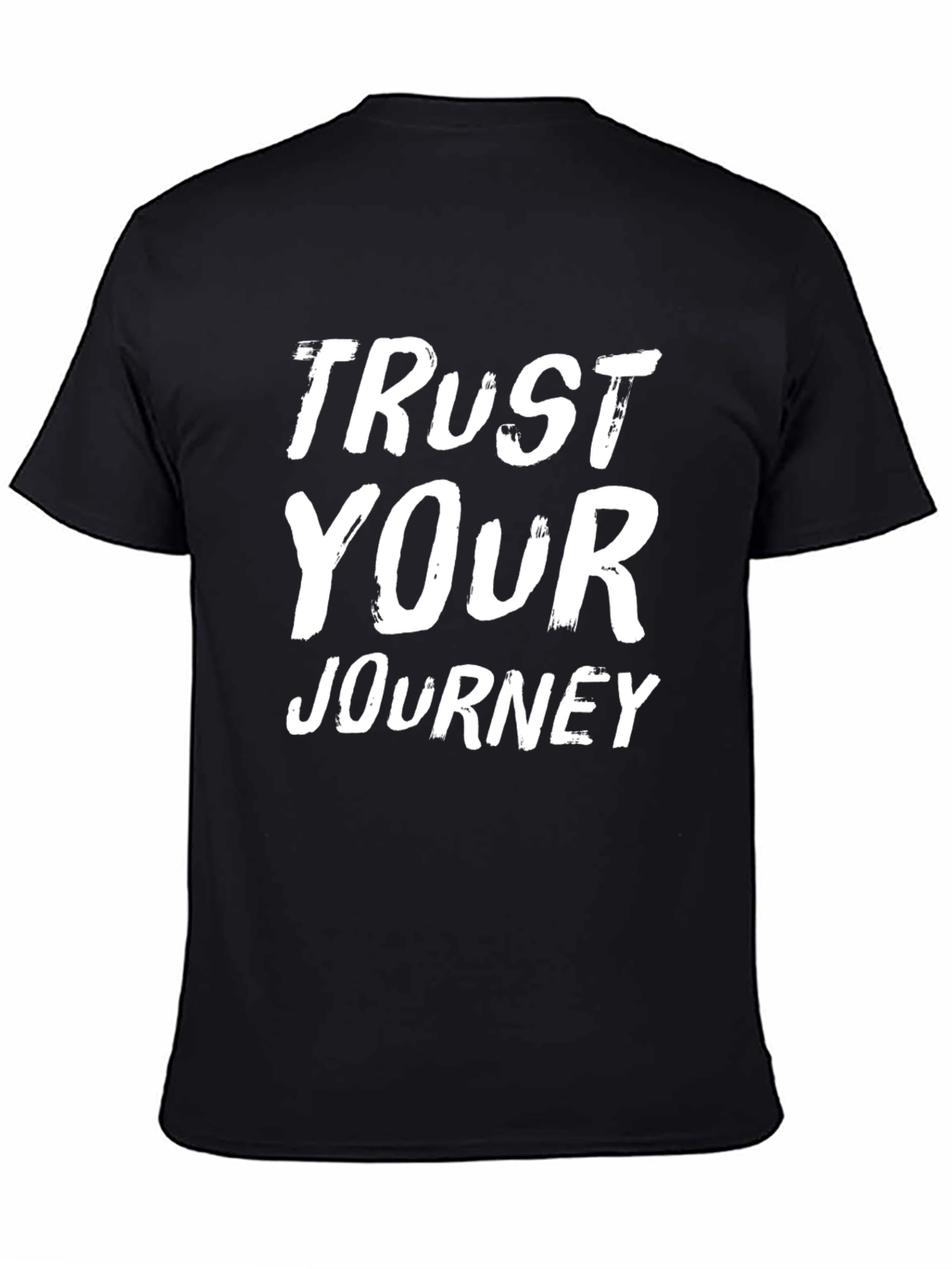 Black Trust Your Journey Graphic T-Shirt - Black view 4