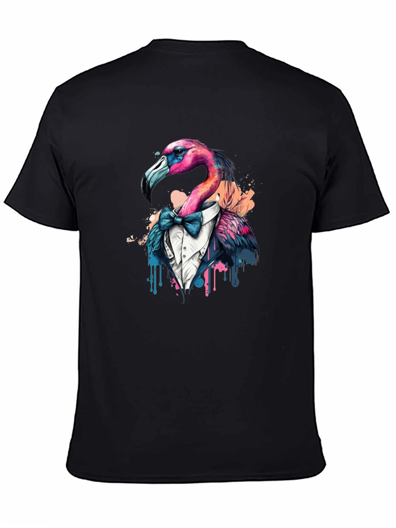 Black Flamingo Tuxedo T-Shirt view 4