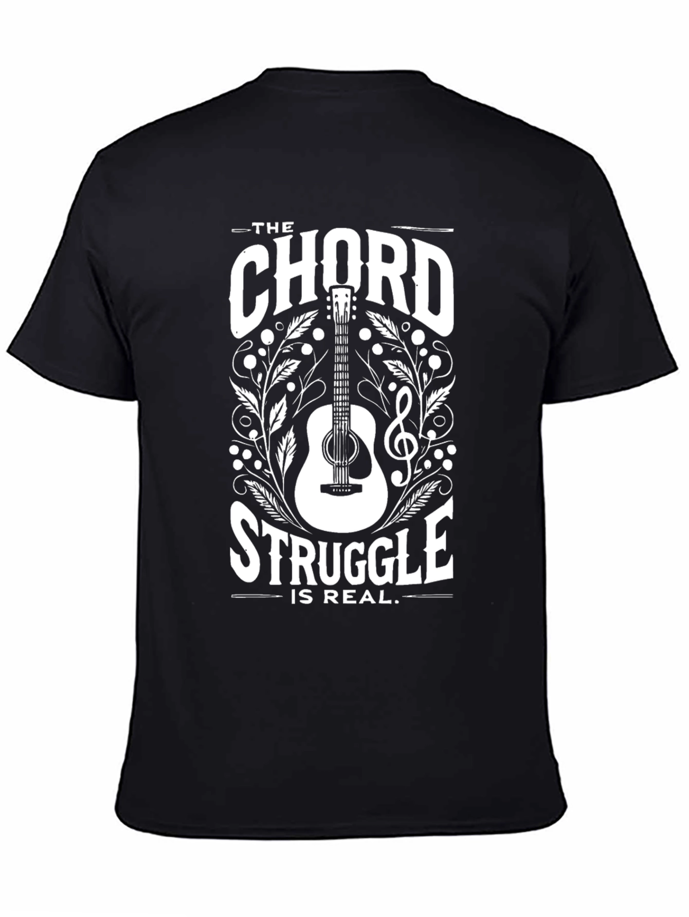 Black The Chord Struggle is Real Black T-Shirt view 4