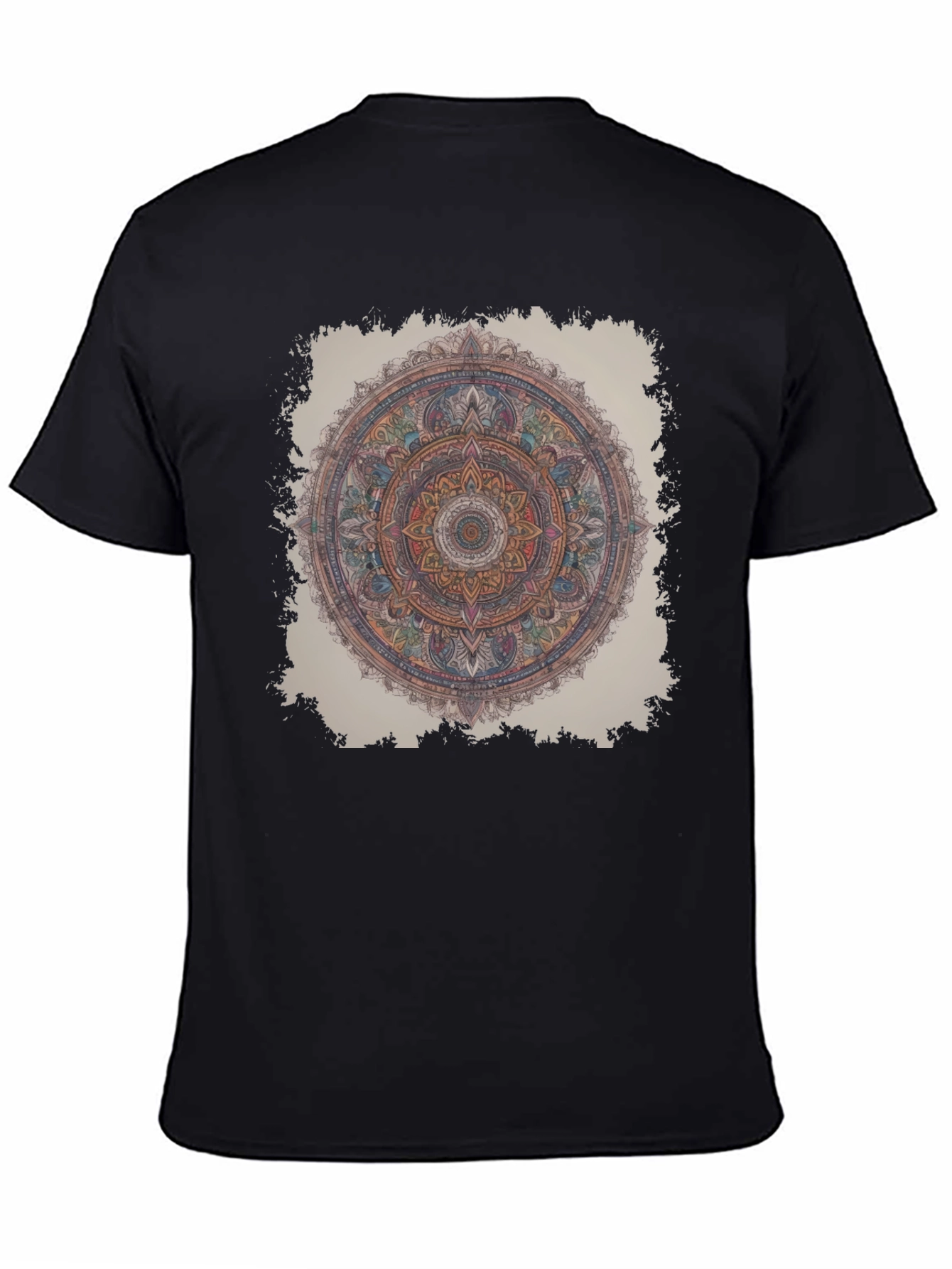 Black Mandala Graphic T-Shirt - Artistic Design Tee view 4