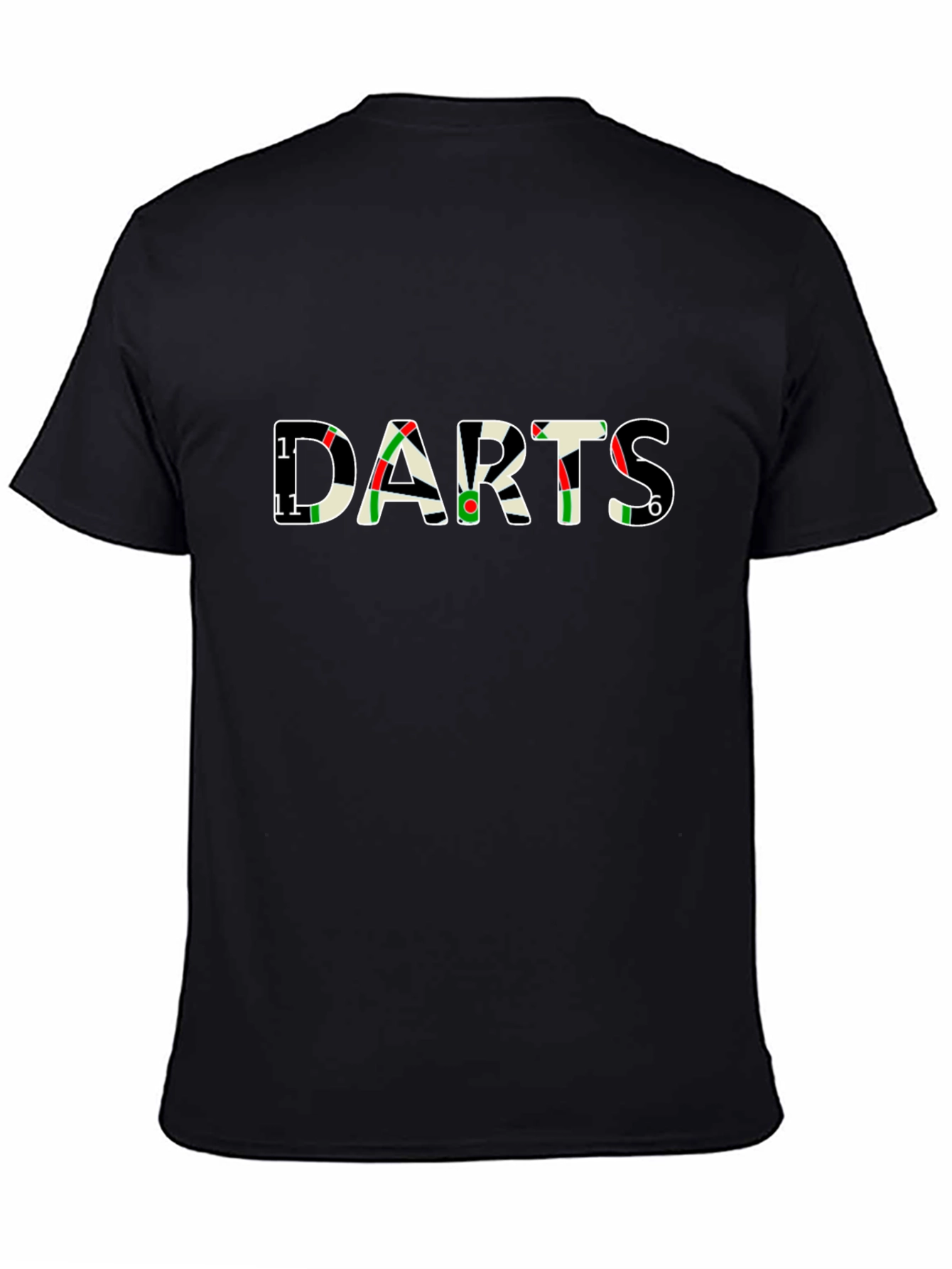 Black Darts Game Black Graphic Tee view 4