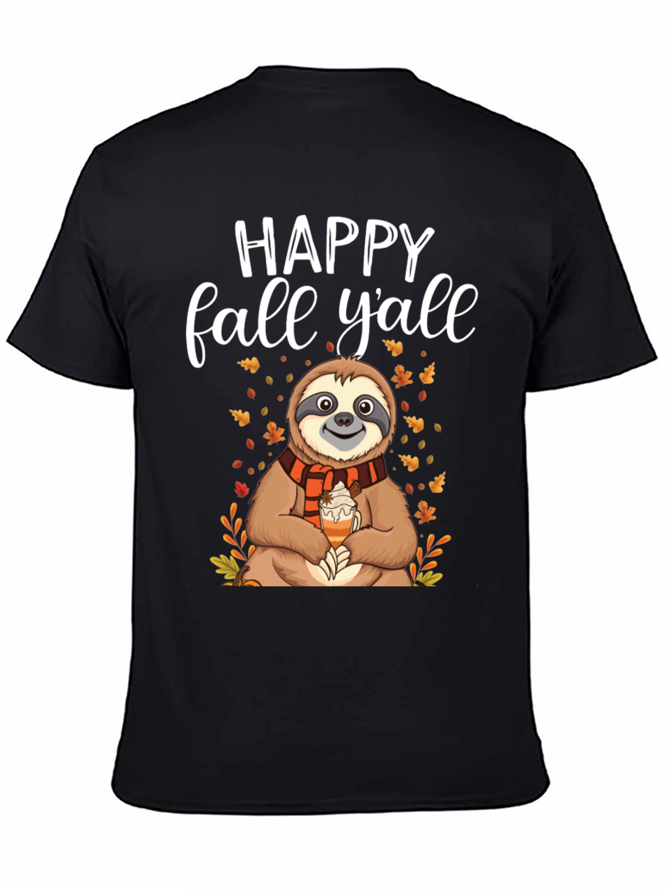 Happy Fall Y'all Sloth Graphic Tee - 4