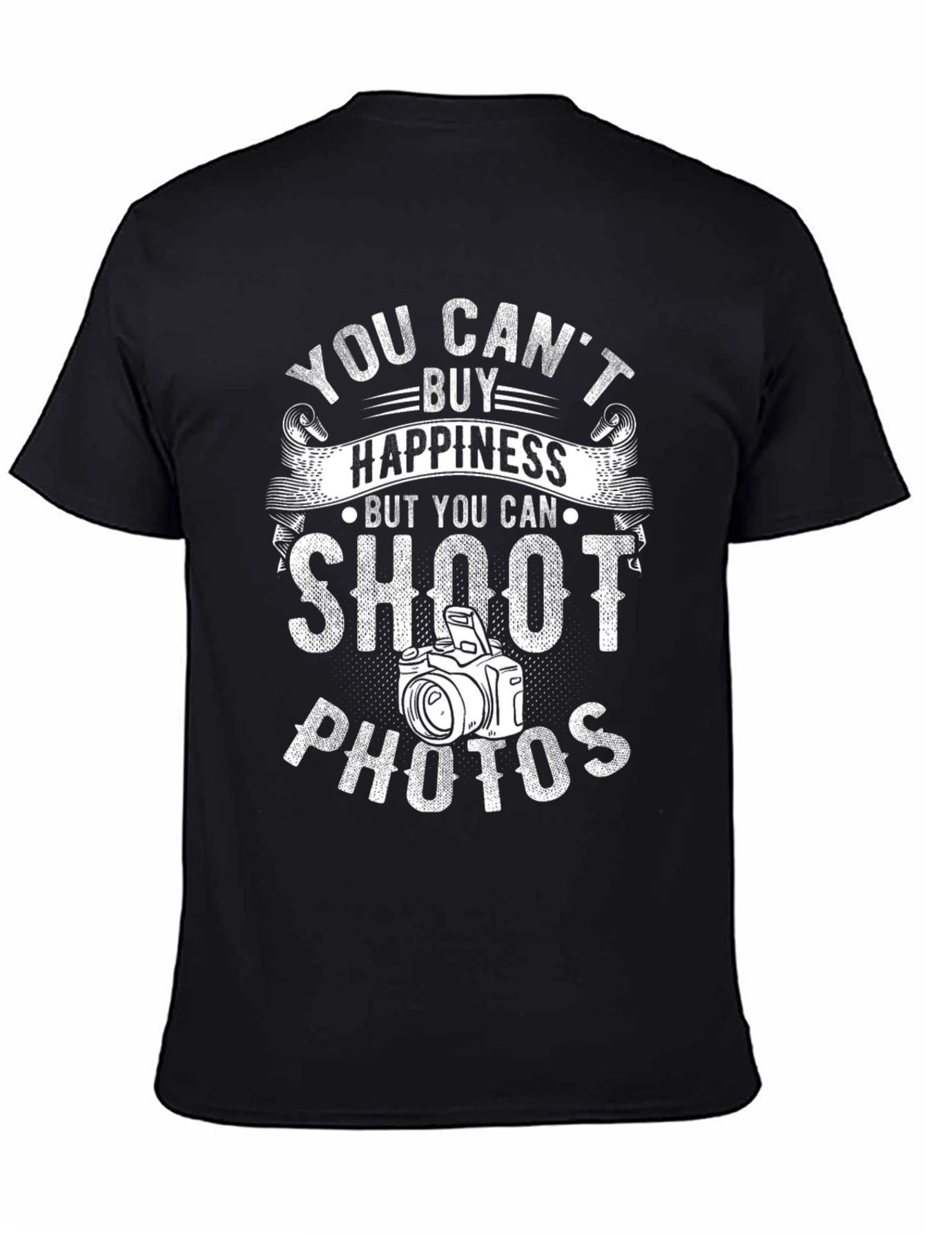 Black Photographer T-Shirt: You Can't Buy Happiness view 4
