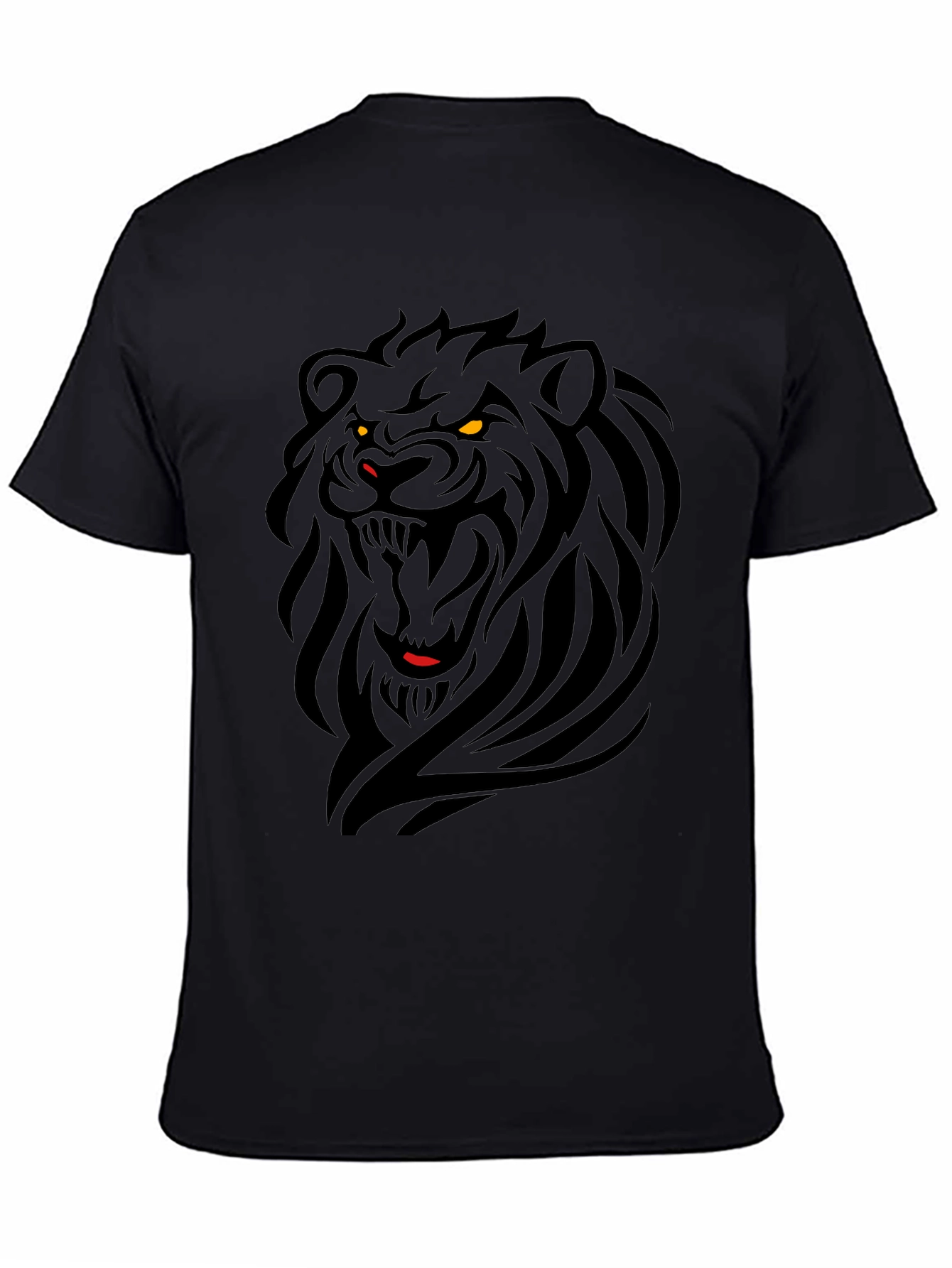 Black Black Lion Graphic Tee - Fierce Style view 4