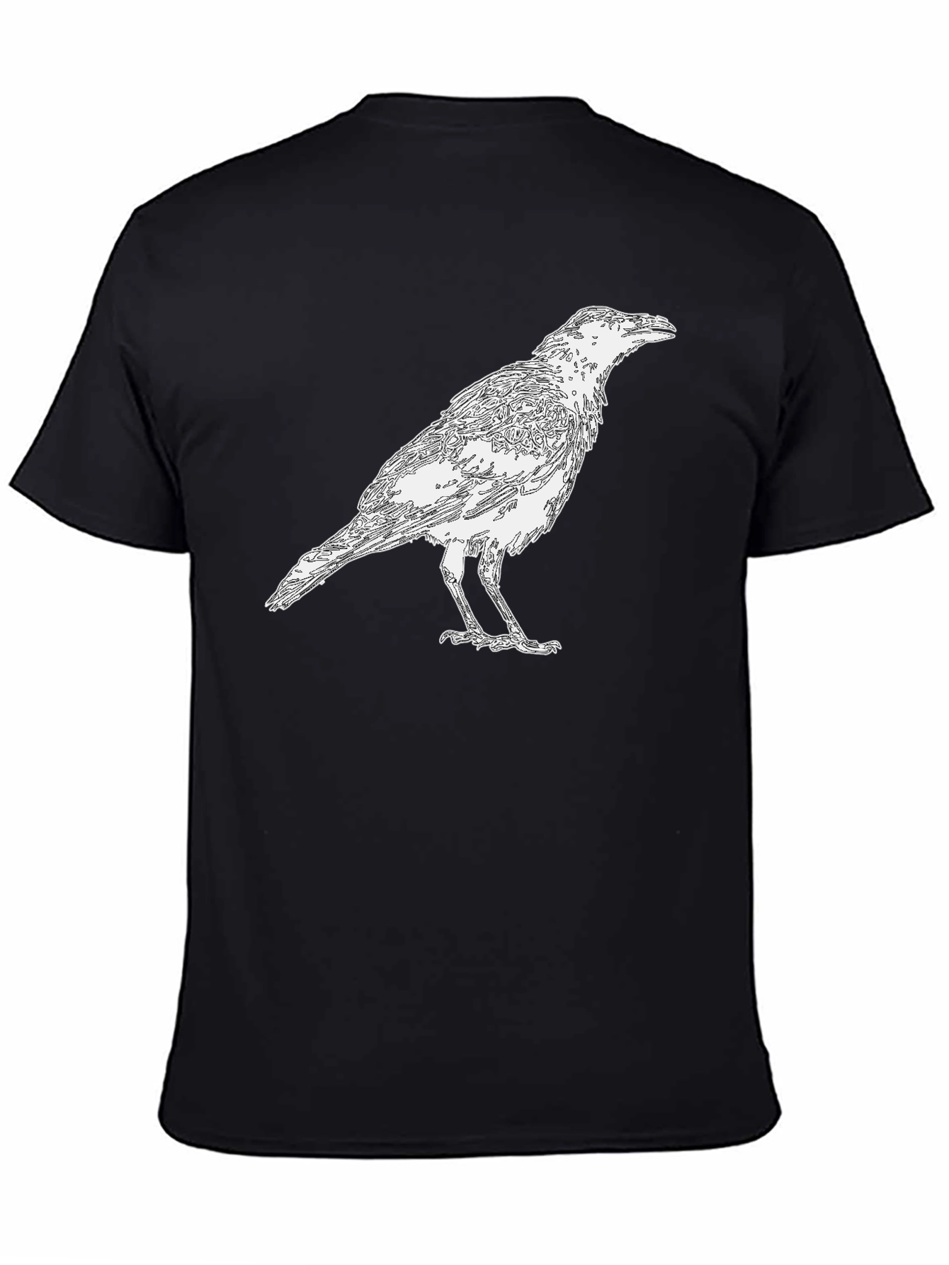 Black Raven Graphic Black T-Shirt view 4